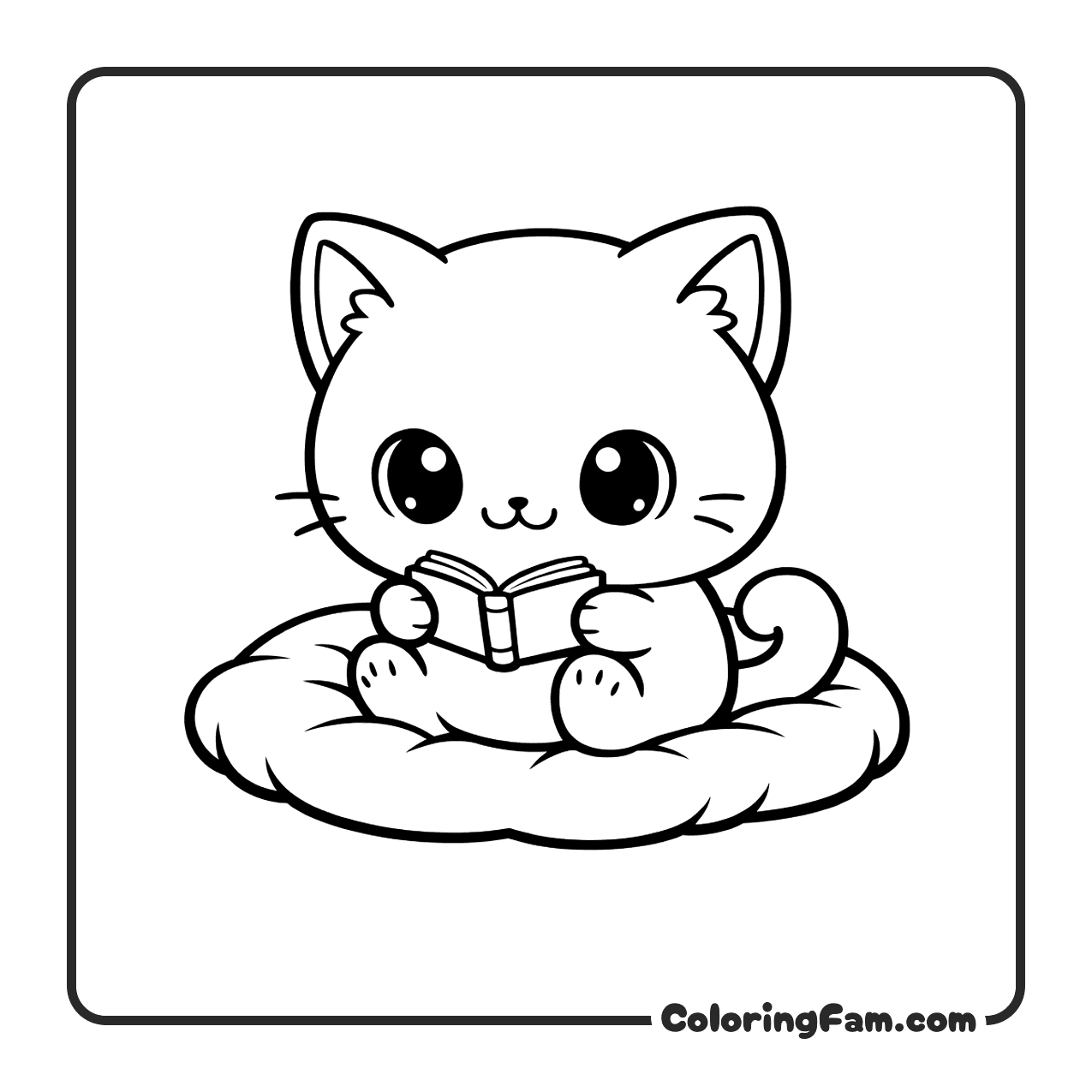 Reading Book coloring page
