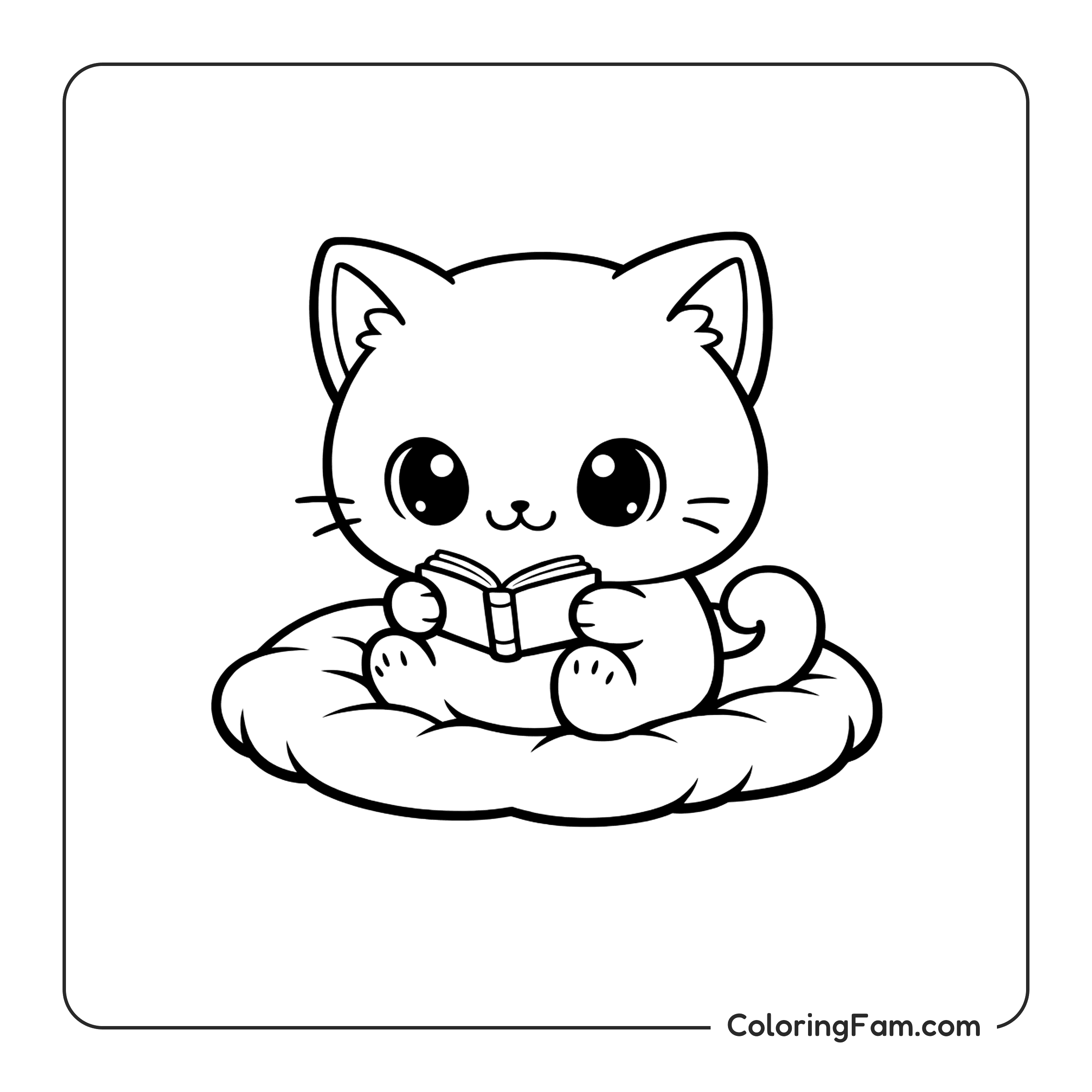 Reading Book coloring page