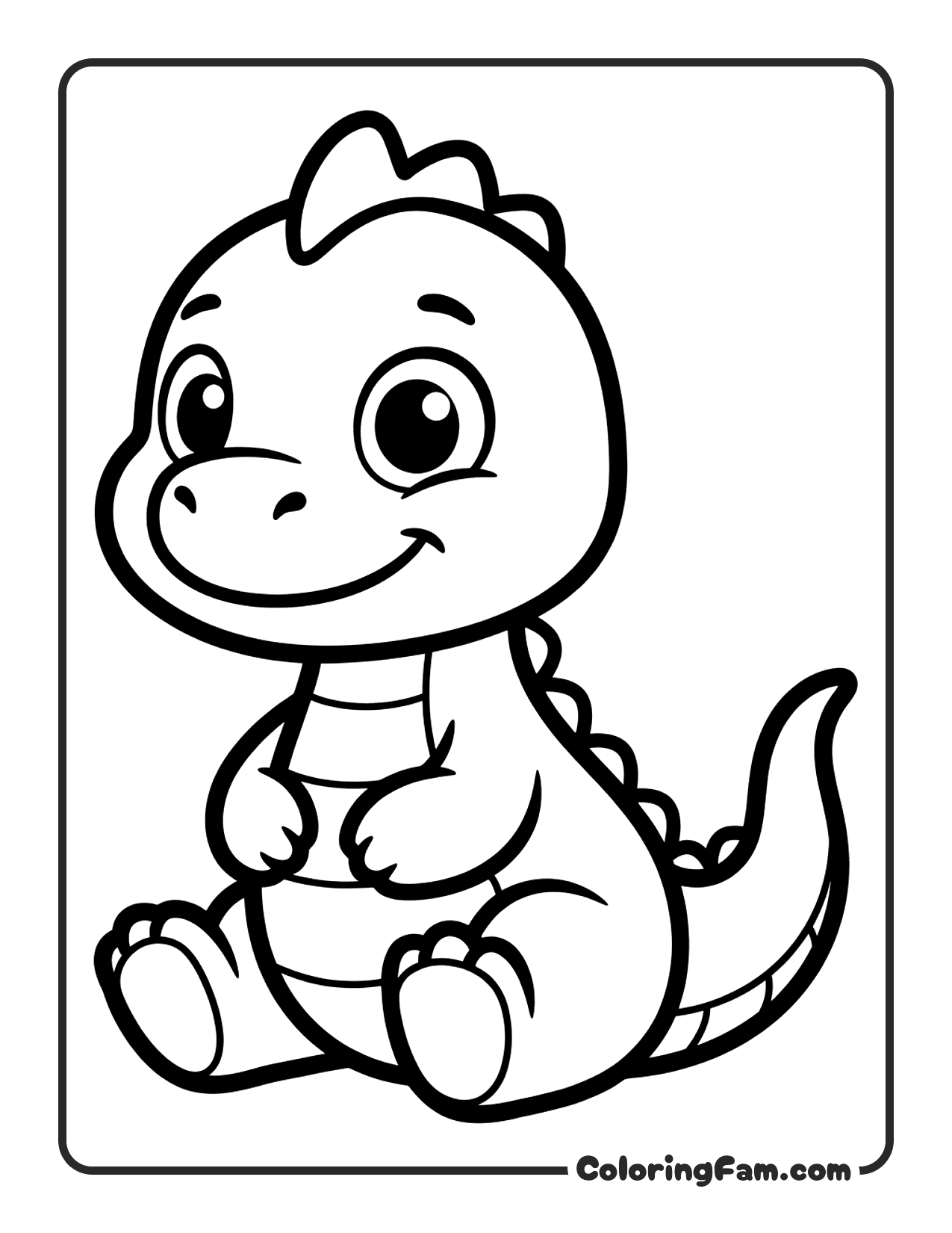 Dragon Sitting Down coloring page