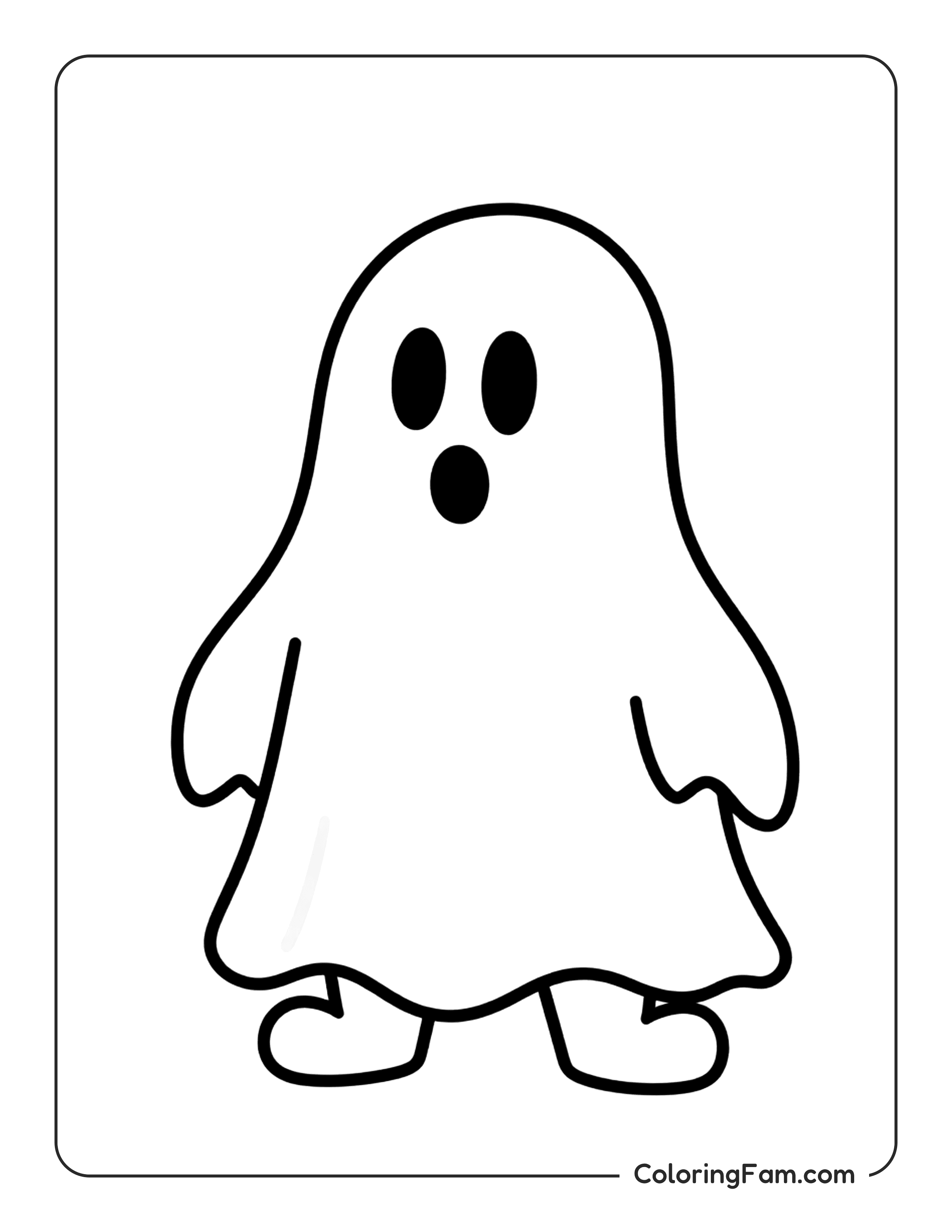 Ghost Standing coloring page