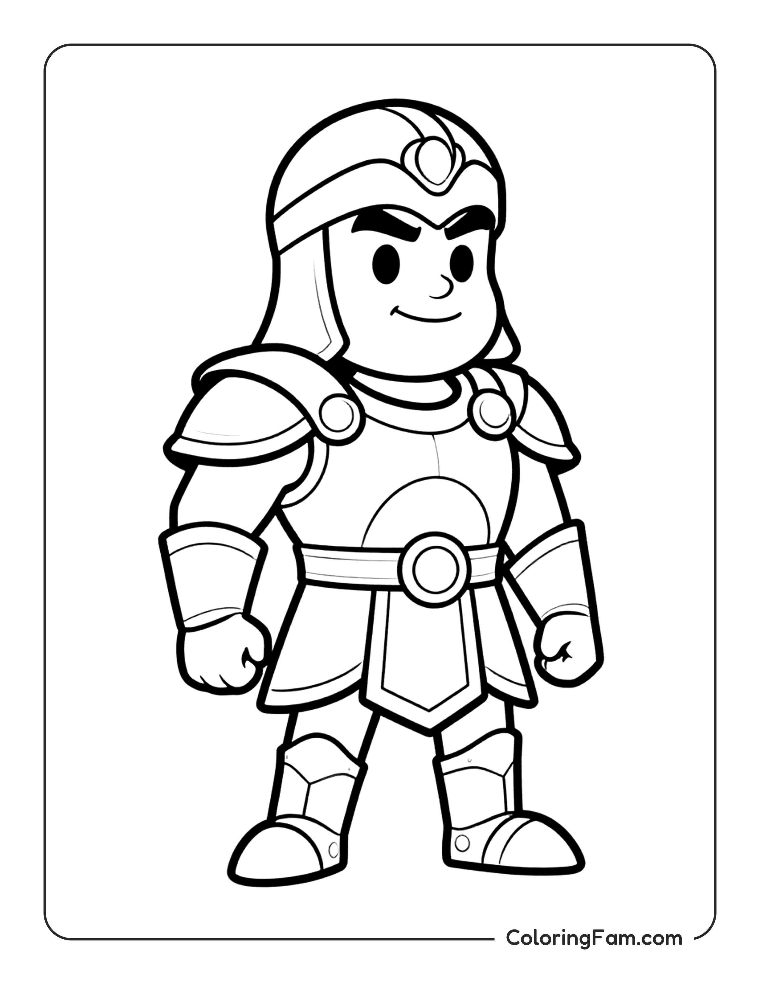 Knight Standing Armor coloring page