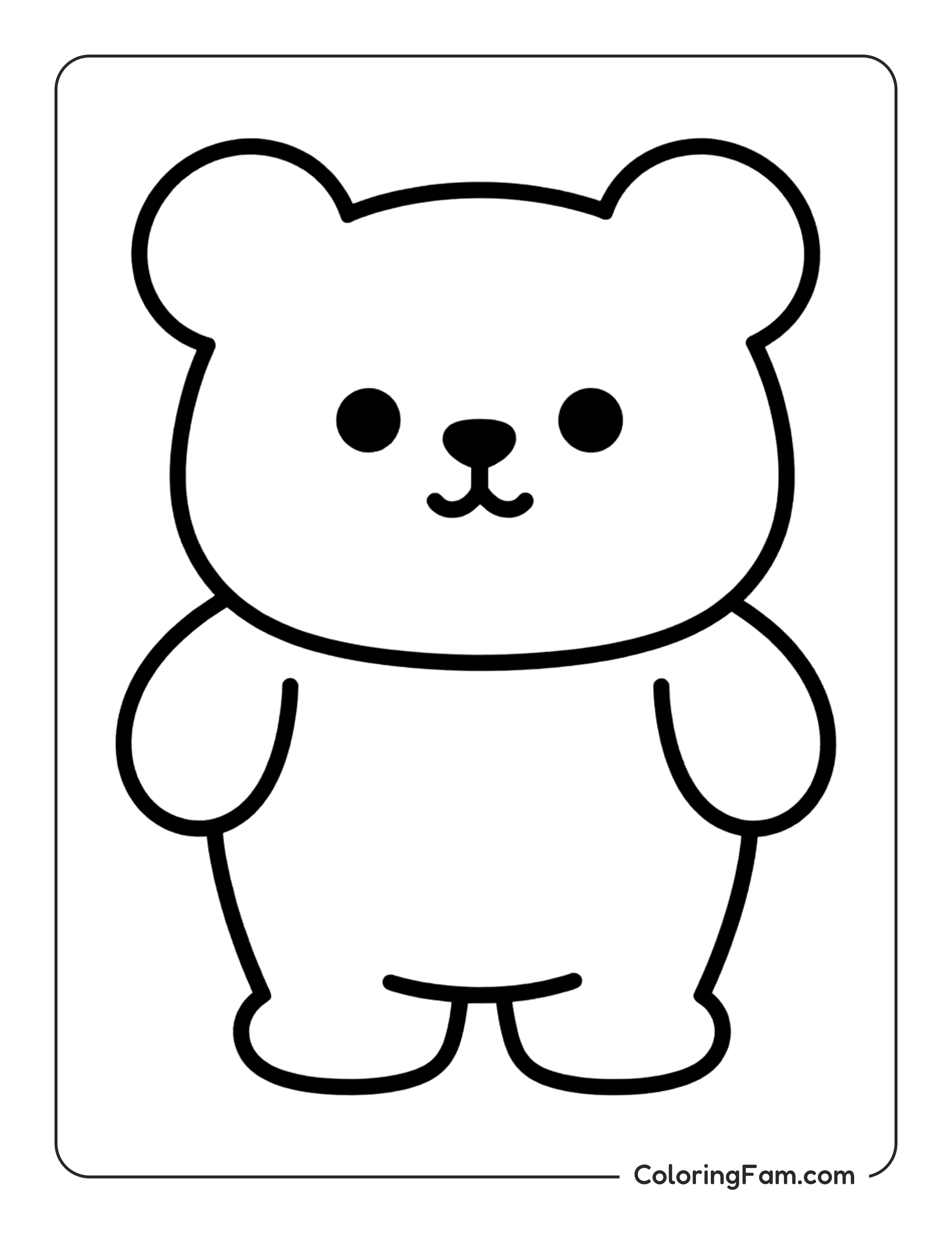 Bear Standing coloring page