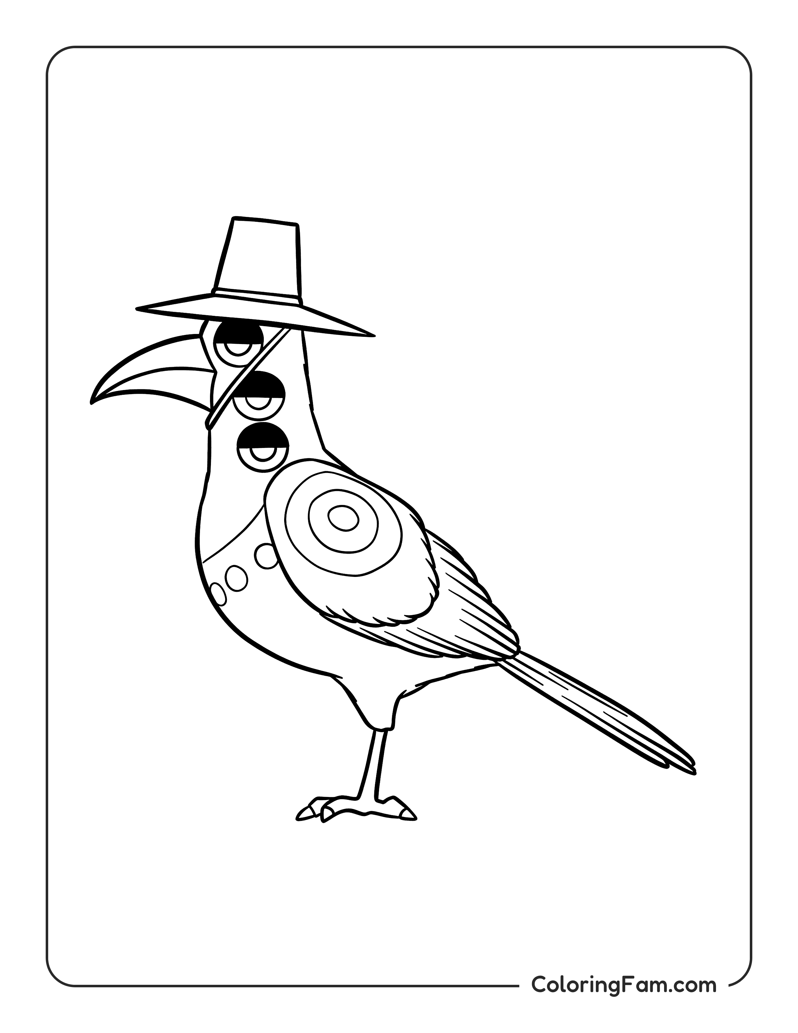 Kpop demon hunters Sussie the three-eyed magpie coloring page