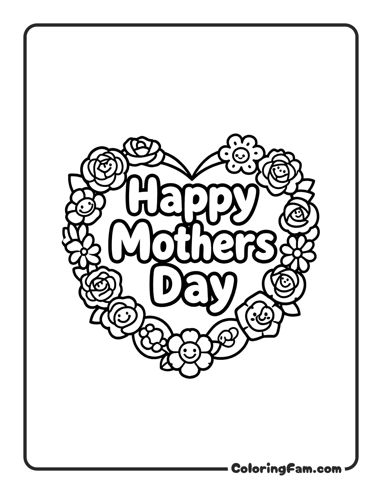 Mother's Day Coloring Pages
