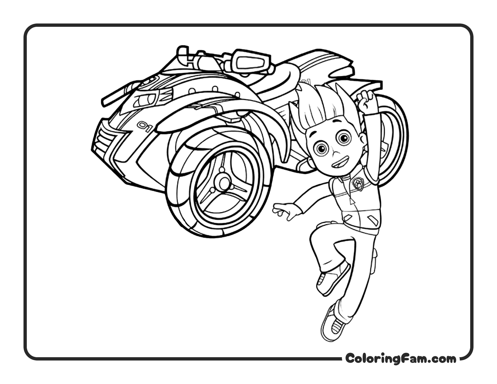 Ryder Atv Riding coloring page