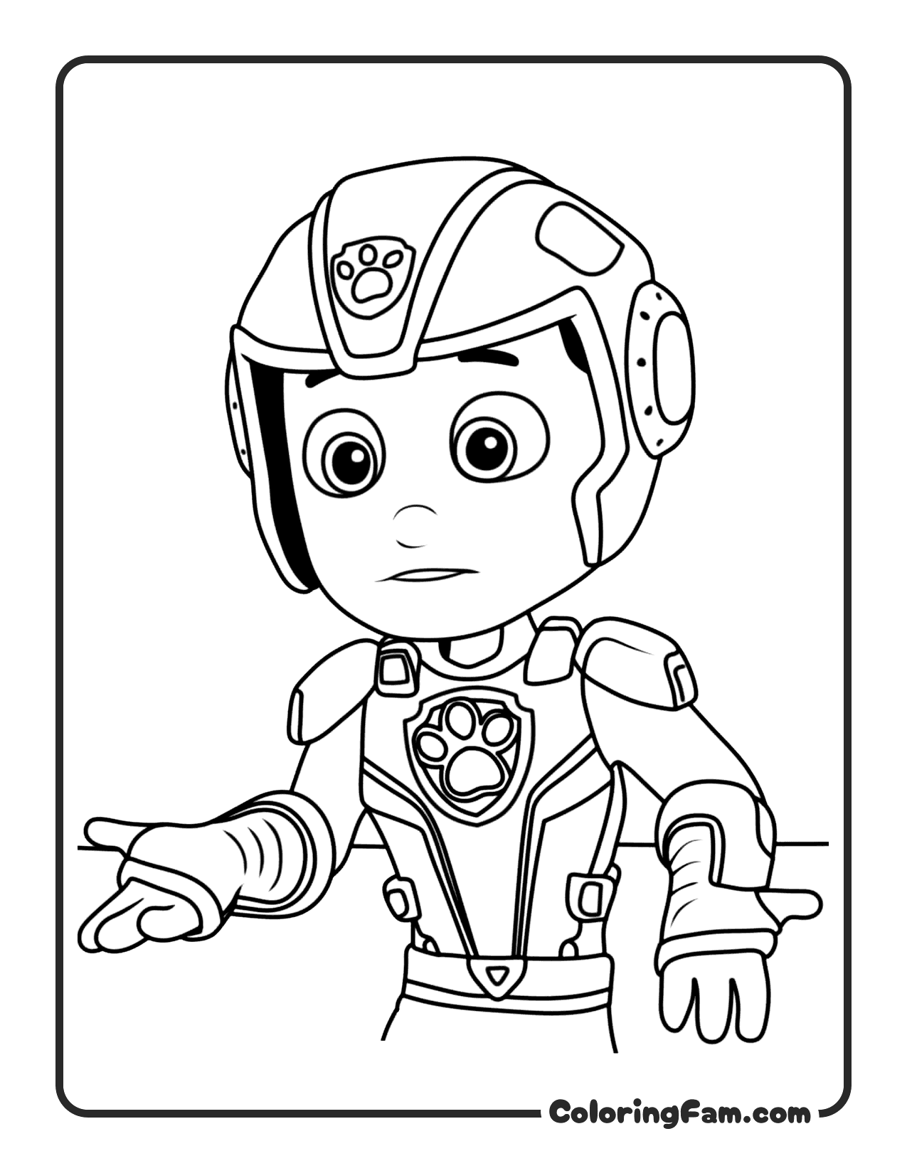Ryder Giving Orders coloring page
