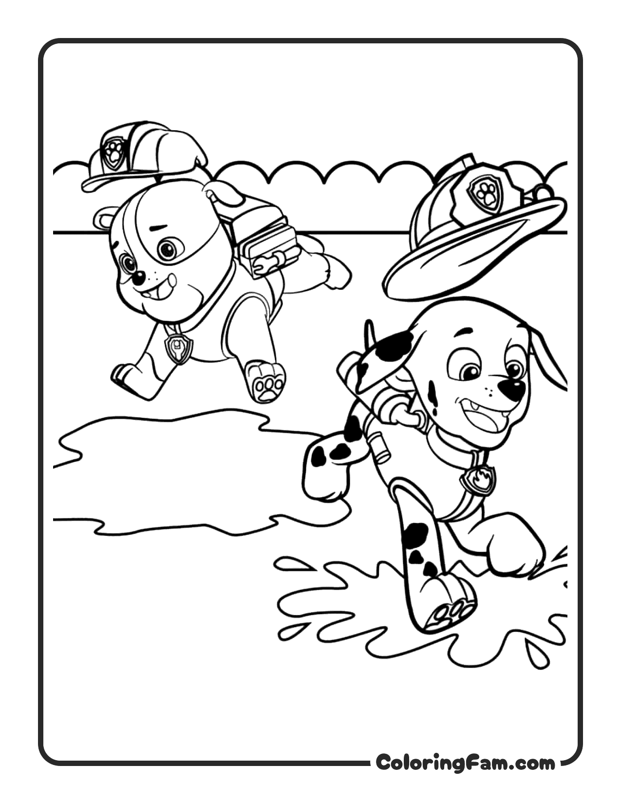 Team Adventure Bay coloring page
