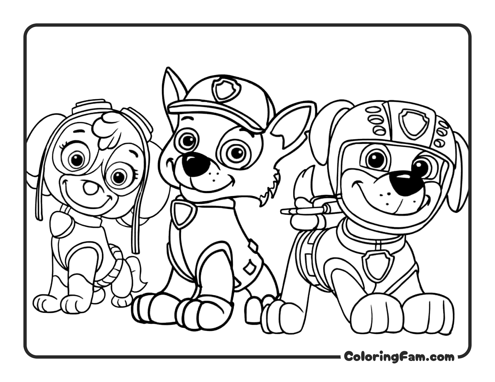 Team Rescue Squad coloring page
