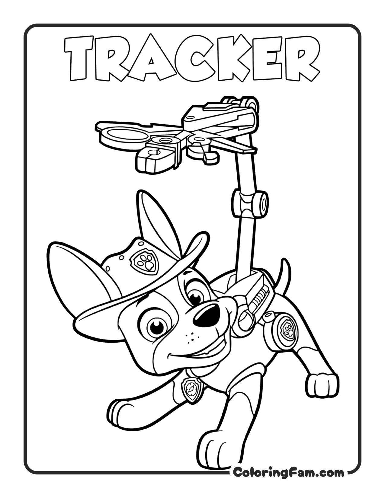 Tracker With Drone coloring page