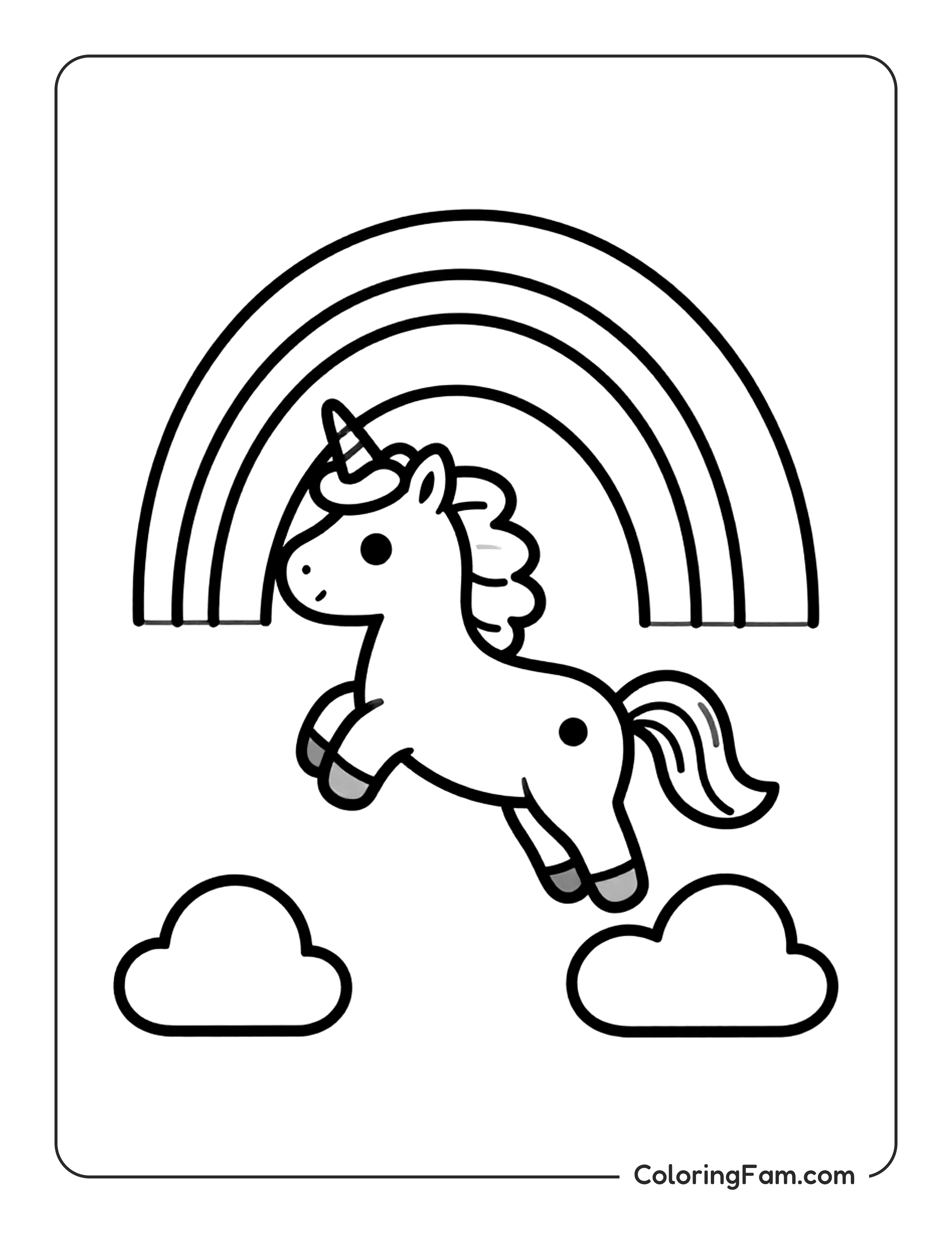 007 Unicorn Jumping Over A Rainbow