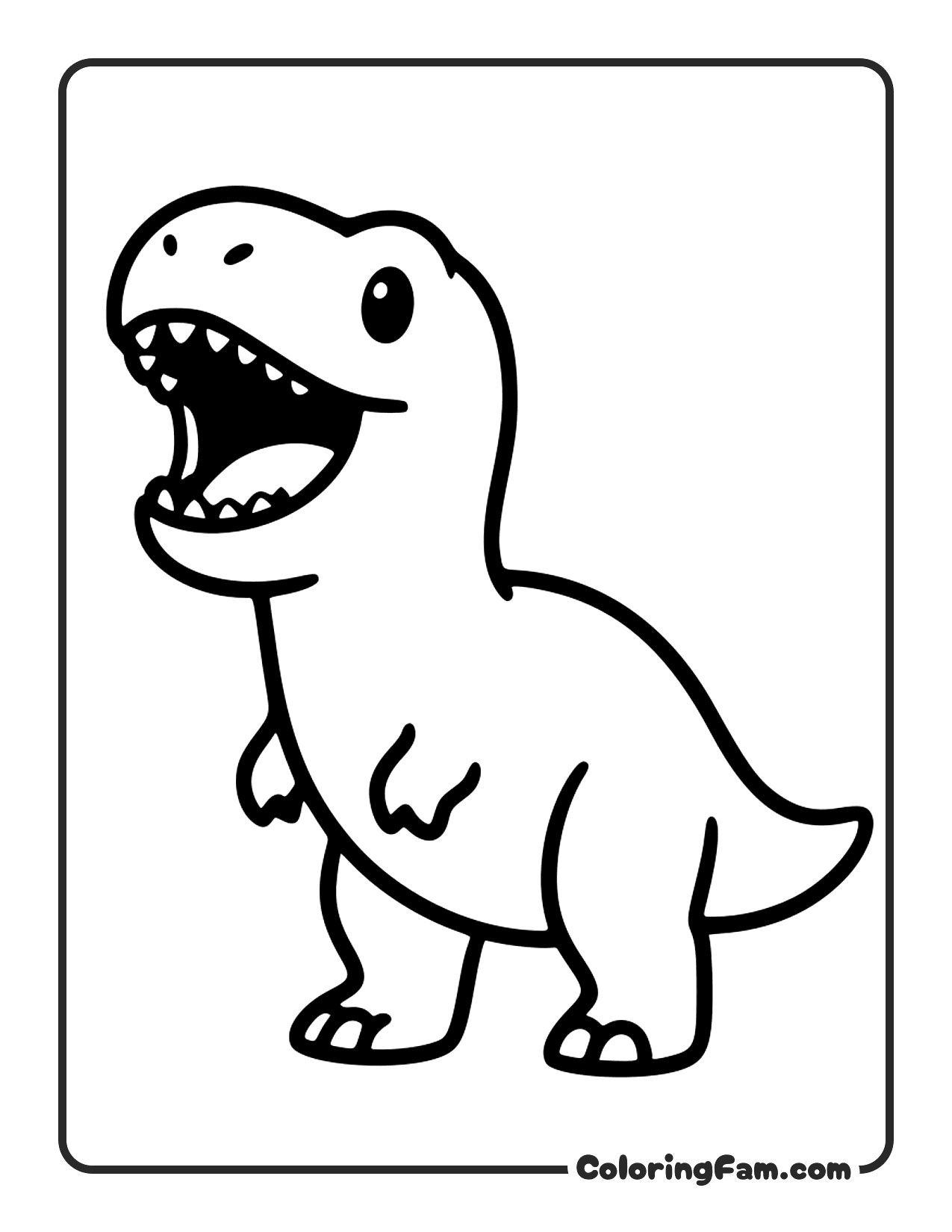 Dinosaur Roaring Loudly coloring page