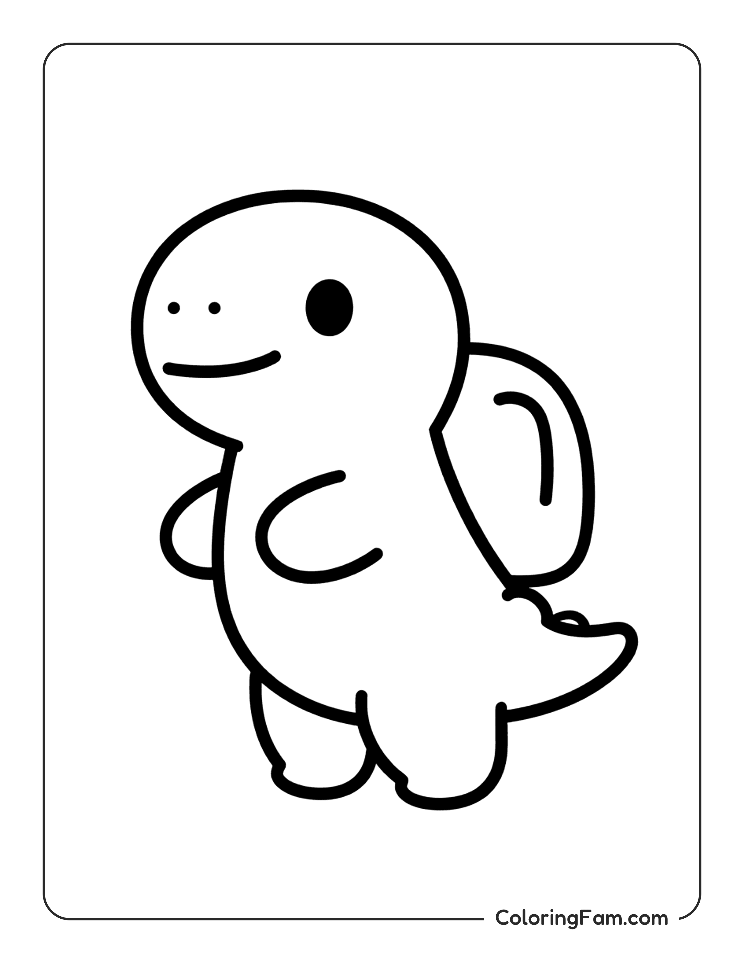 Dinosaur Standing Upright Coloring Page Coloringfam 02