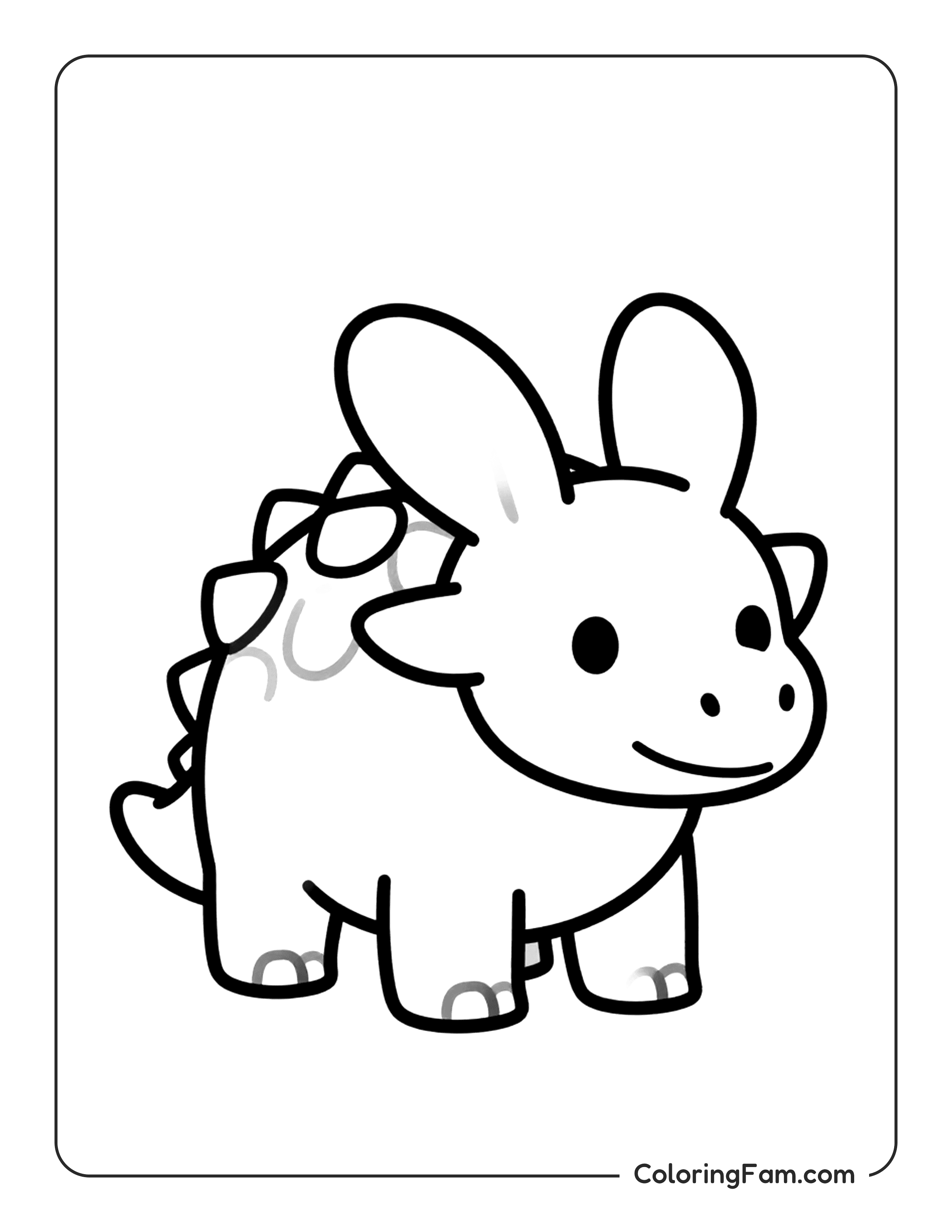 Dinosaur Standing Upright Coloring Page Coloringfam