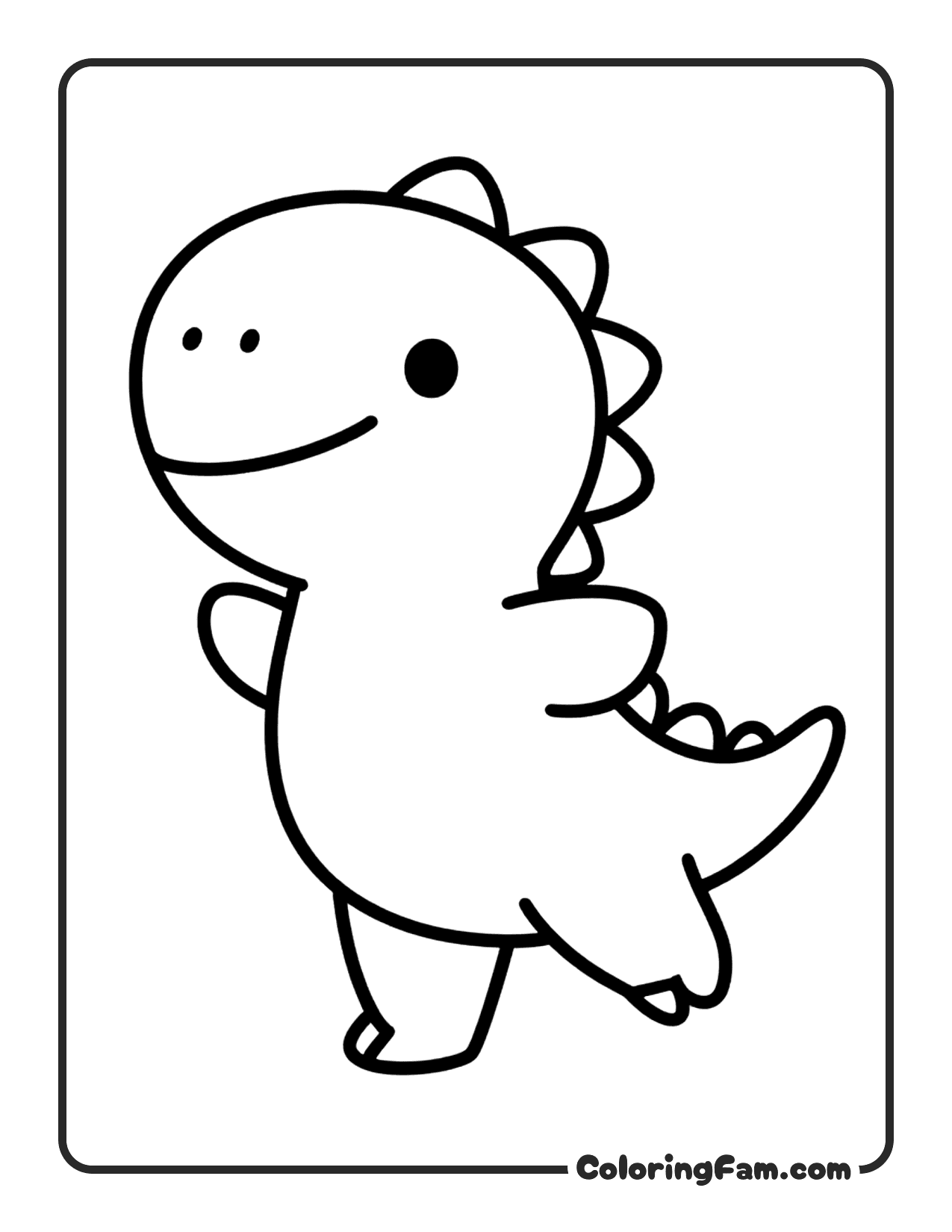 Dinosaur Standing Walking coloring page