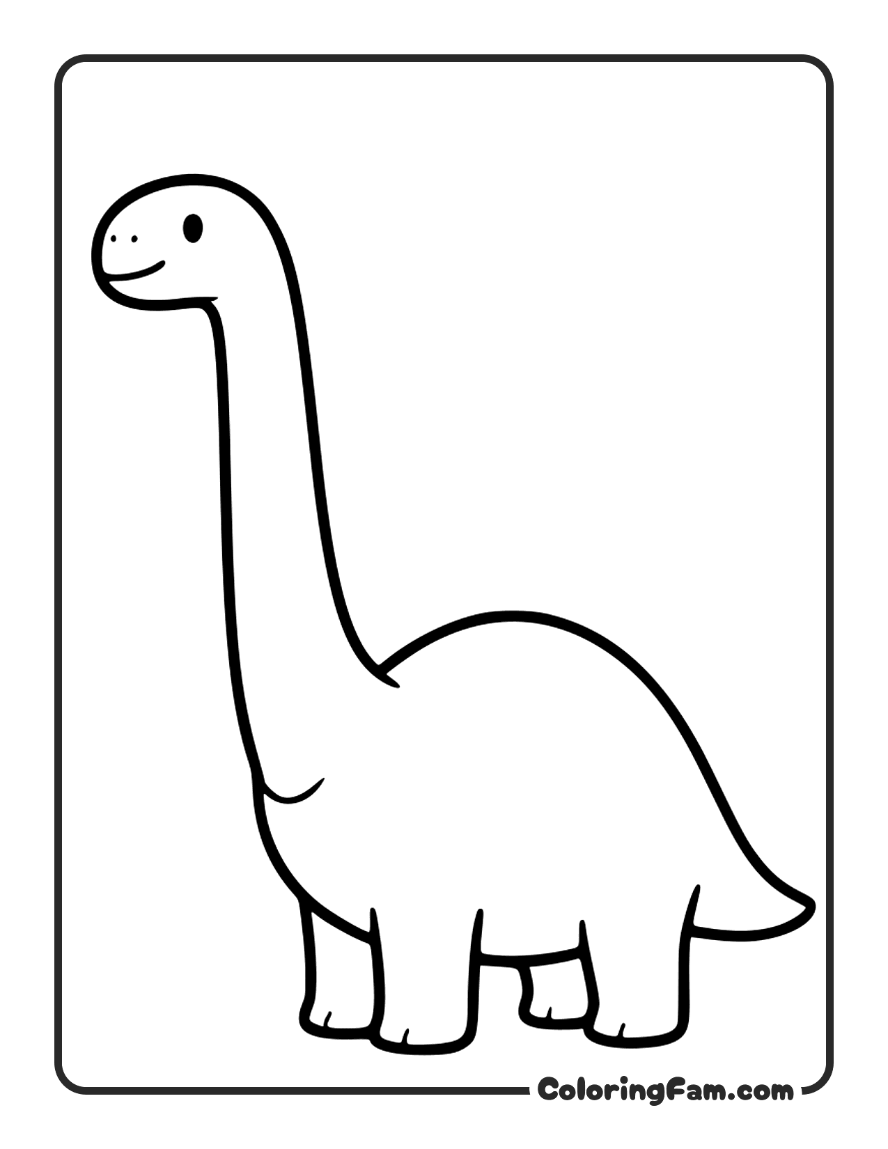 Dinosaur Standing With Spots coloring page
