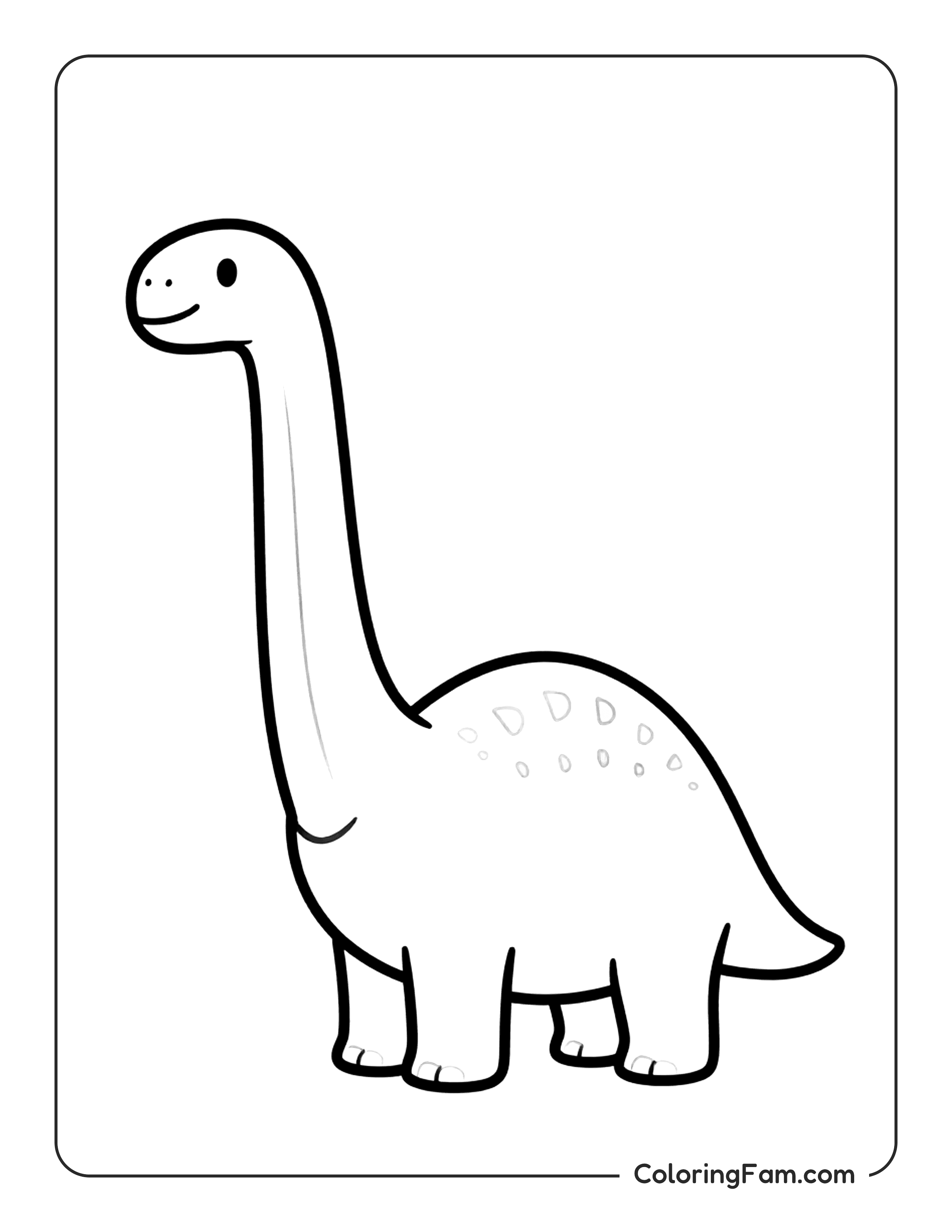 Dinosaur Standing With Spots Coloring Page Coloringfam
