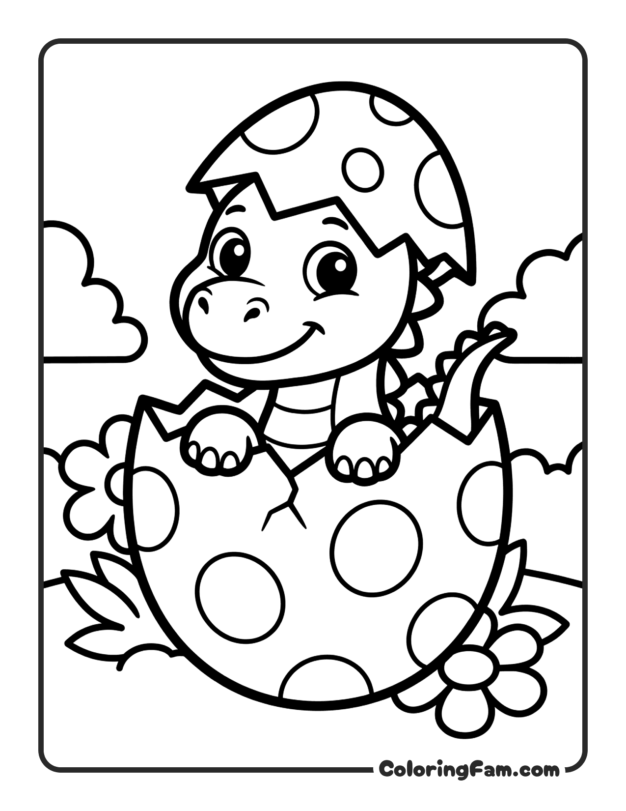 Dragon Hatching From Egg coloring page