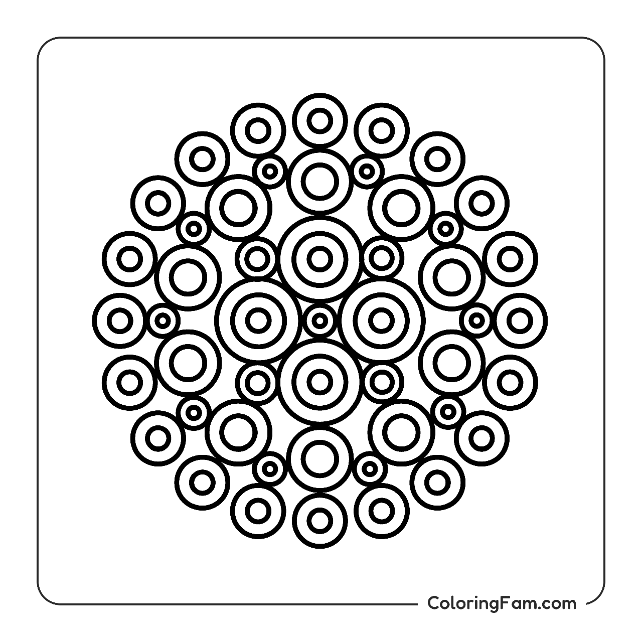 Circle Pattern Abstract coloring page