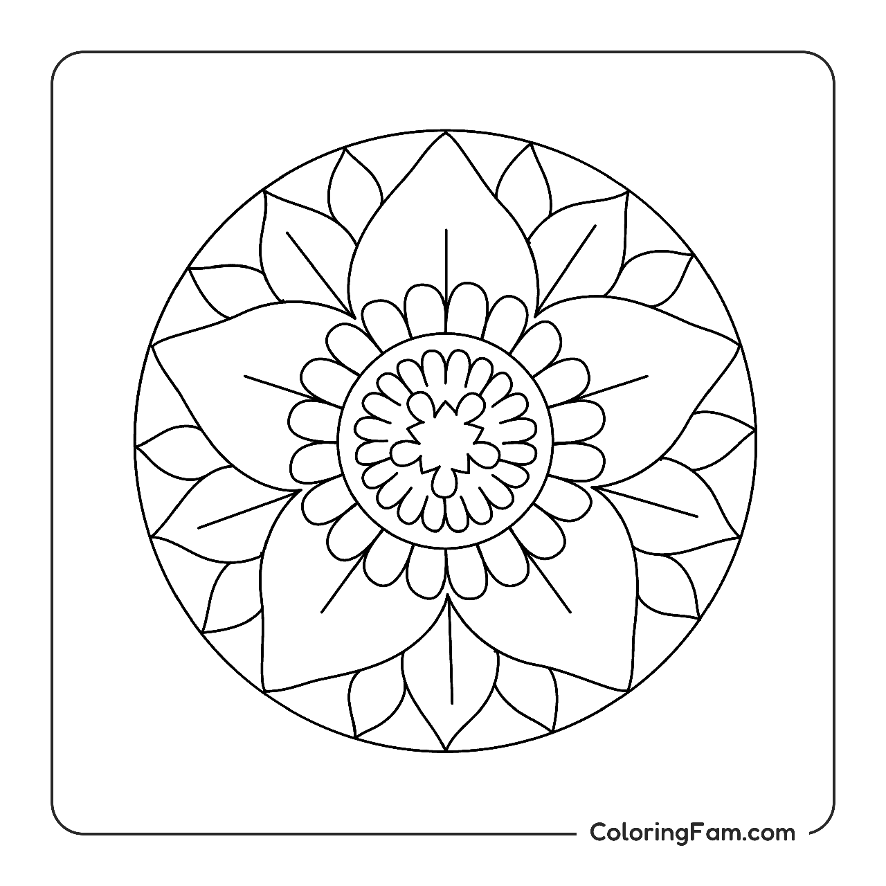Flower Mandala Art coloring page