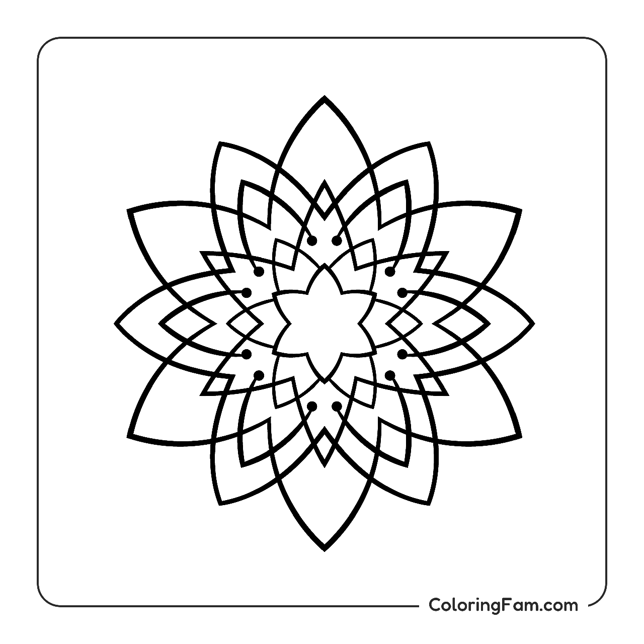 Flower Mandala Pattern coloring page