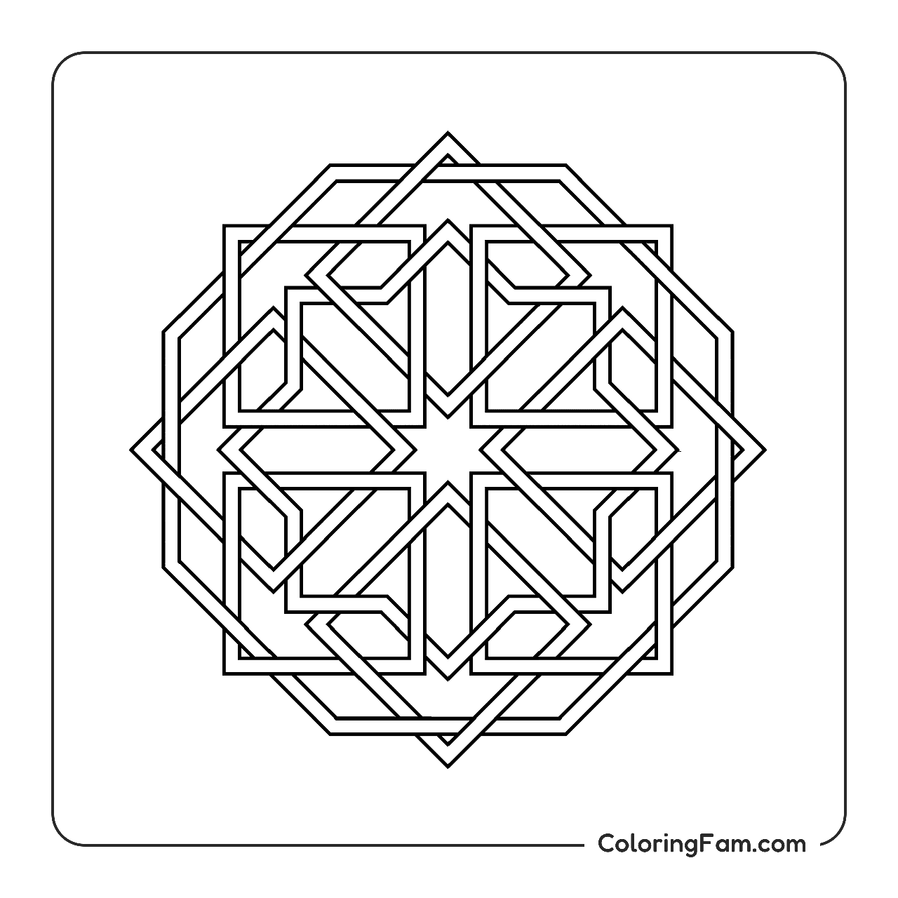 Geometric Pattern Abstract coloring page