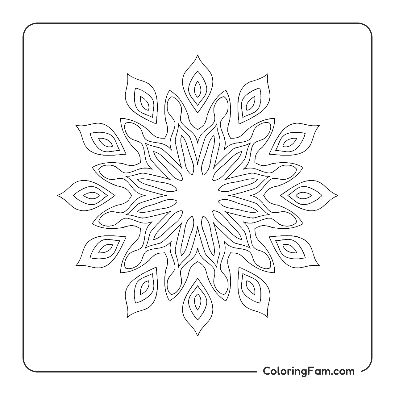 Mandala Floral Pattern coloring page