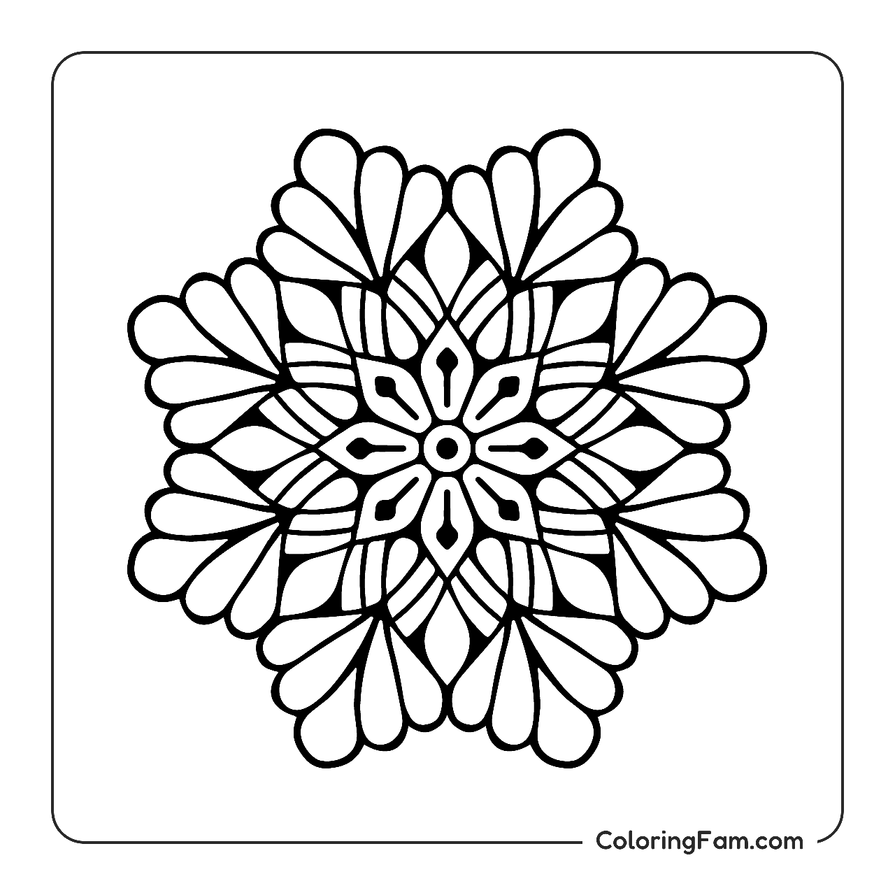 Mandala Floral Pattern coloring page