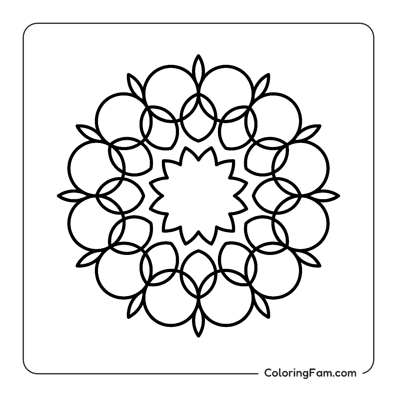 Mandala Floral Pattern coloring page