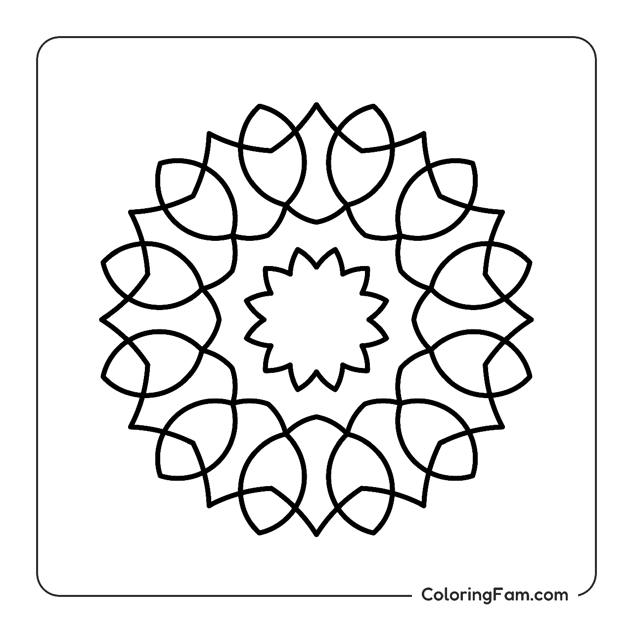 Mandala Floral Pattern coloring page