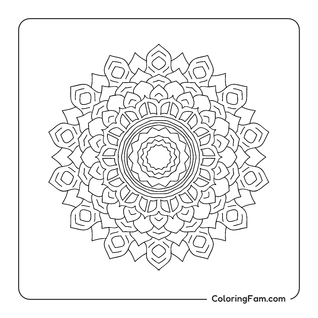 Mandala Floral Pattern coloring page
