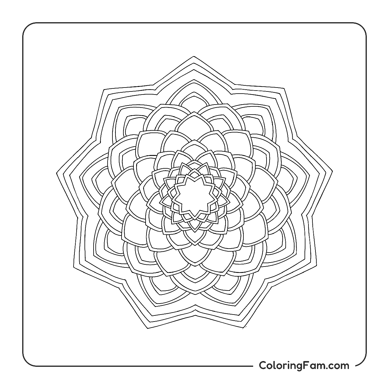 Mandala Flower Pattern coloring page