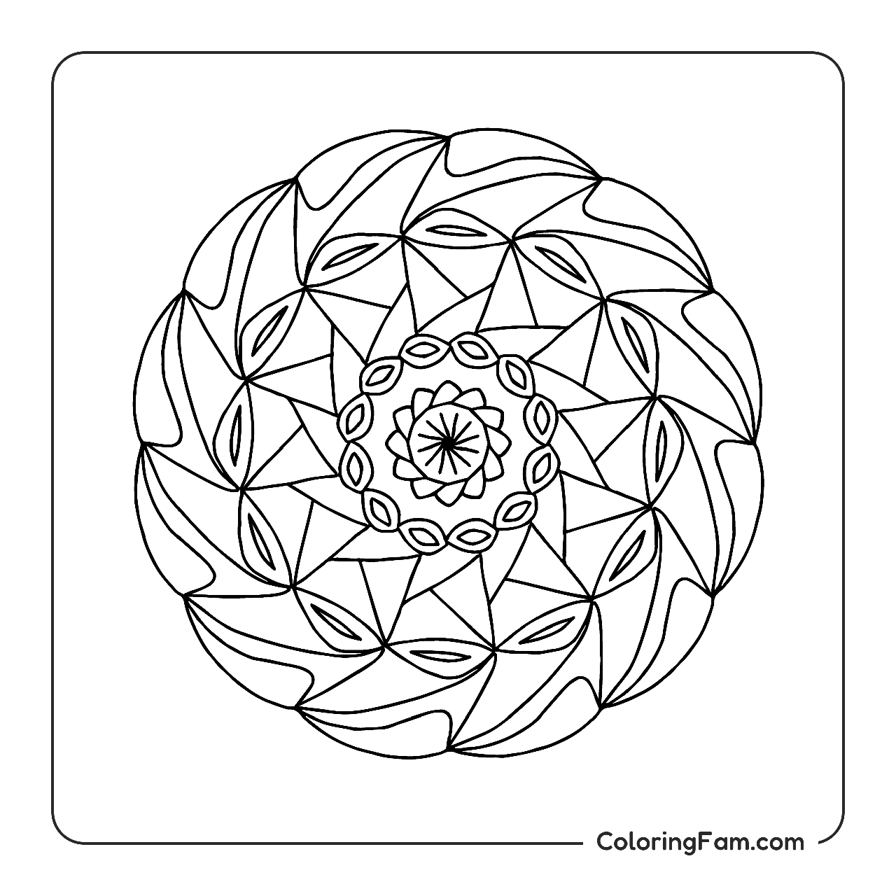 Mandala Geometric Pattern coloring page