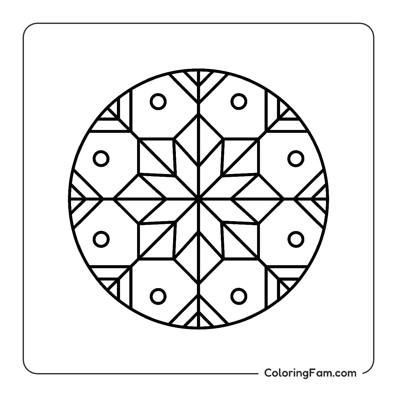 Mandala Geometric Pattern coloring page