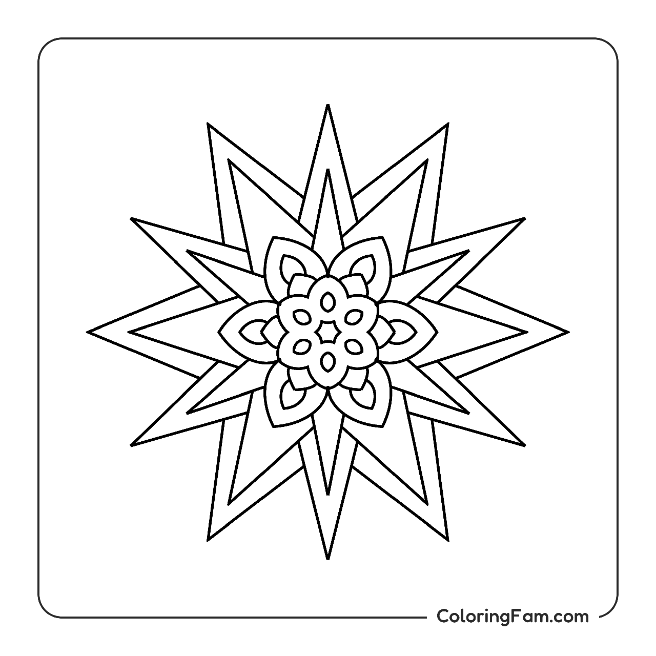 Mandala Geometric Pattern coloring page