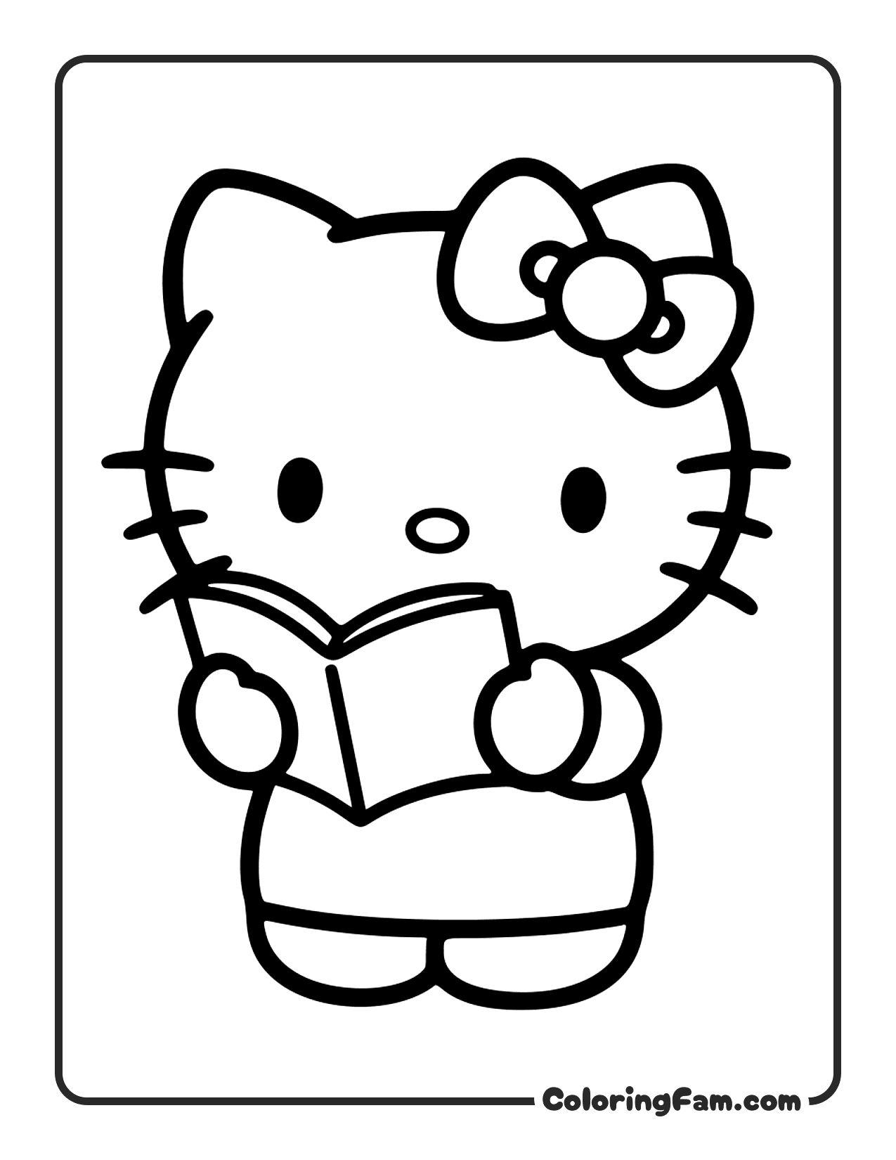 Hello Kitty Singing Christmas Carols coloring page