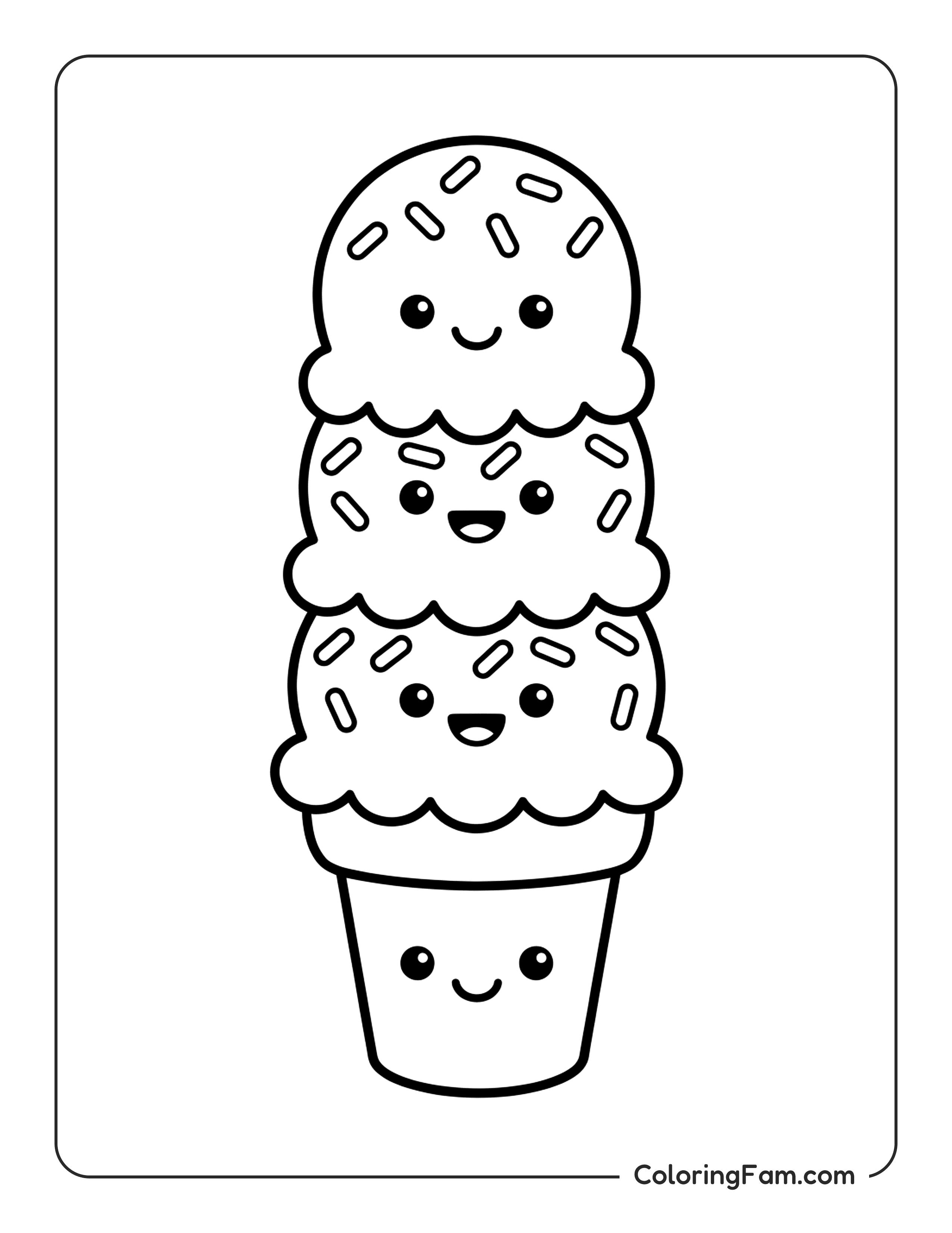 Ice Cream Coloring Pages