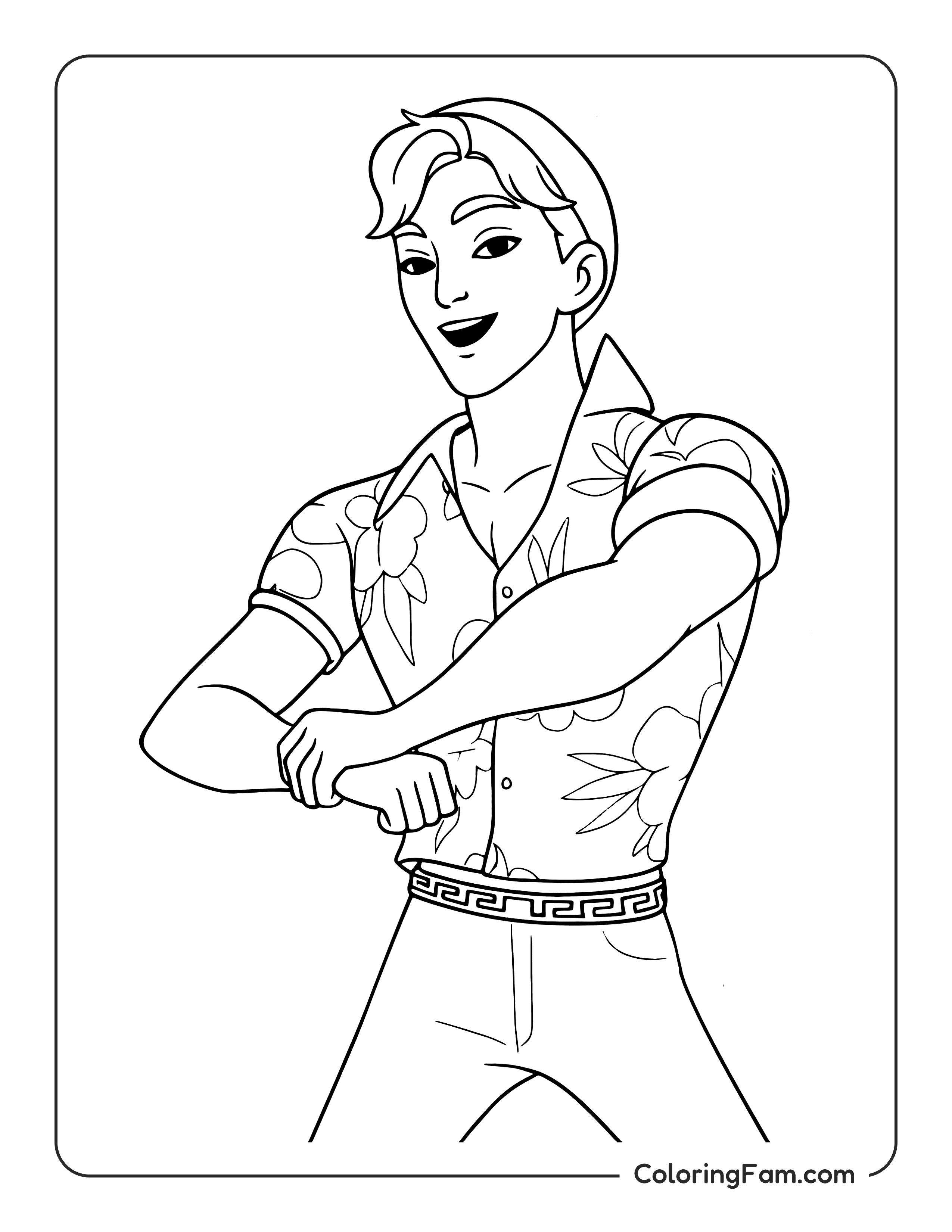 Kpop Demon Hunters Saja Boys Abby performing coloring page