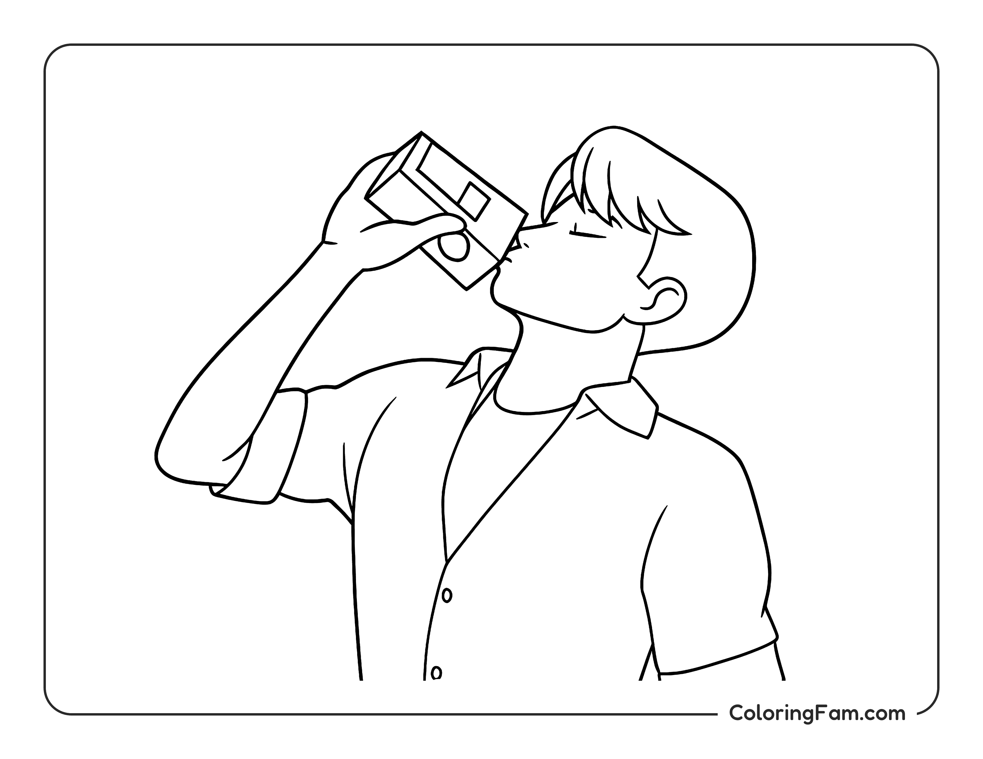 Kpop Demon Hunters Saja Boys drinking coloring page