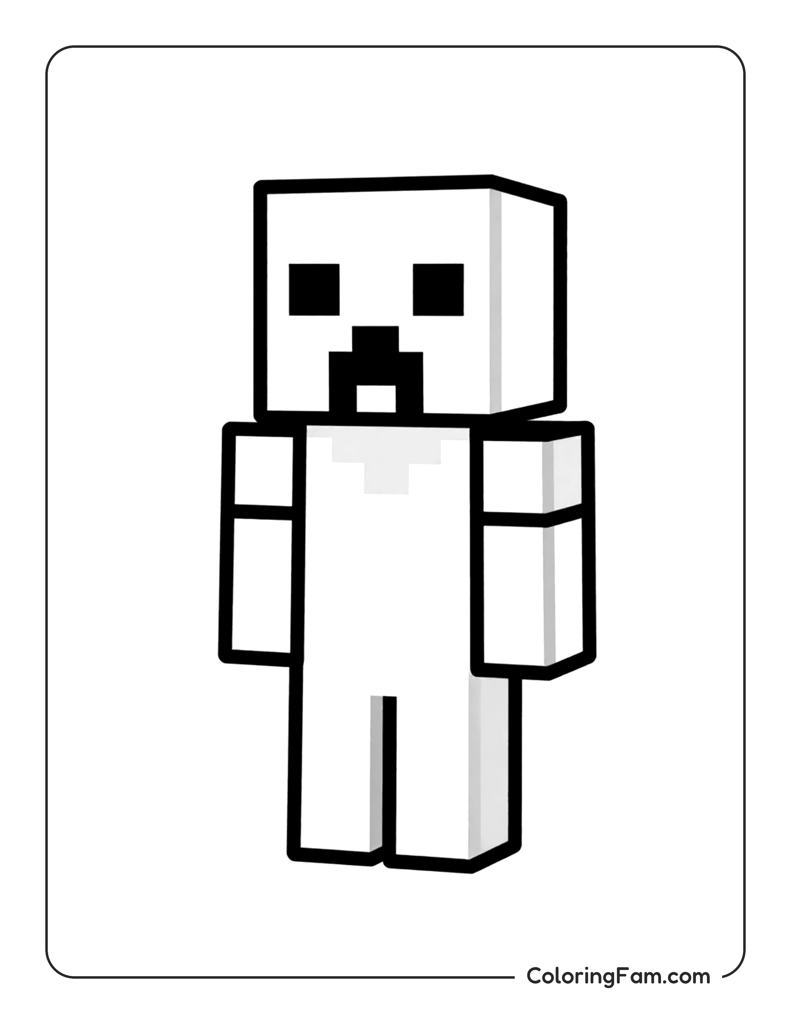 Minecraft Creeper coloring page