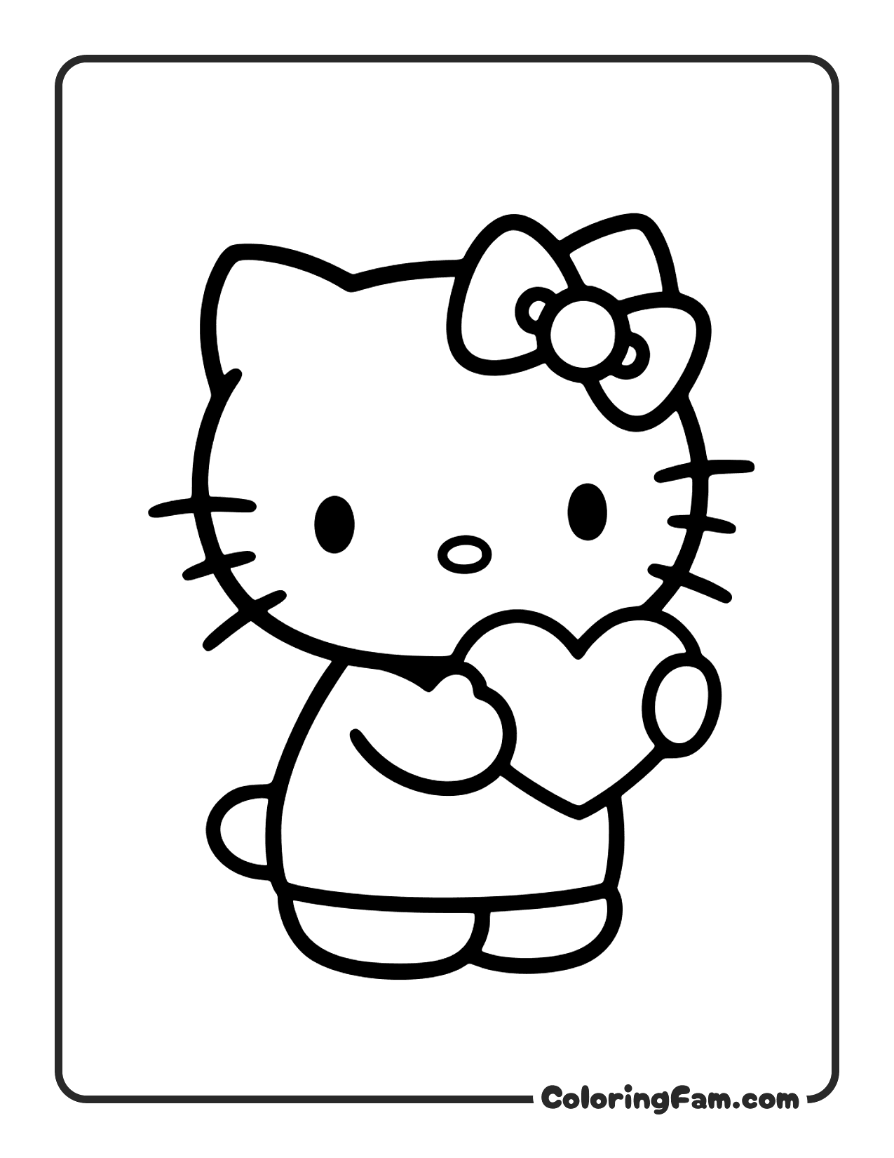 Hello Kitty Flower Crown Gift coloring page