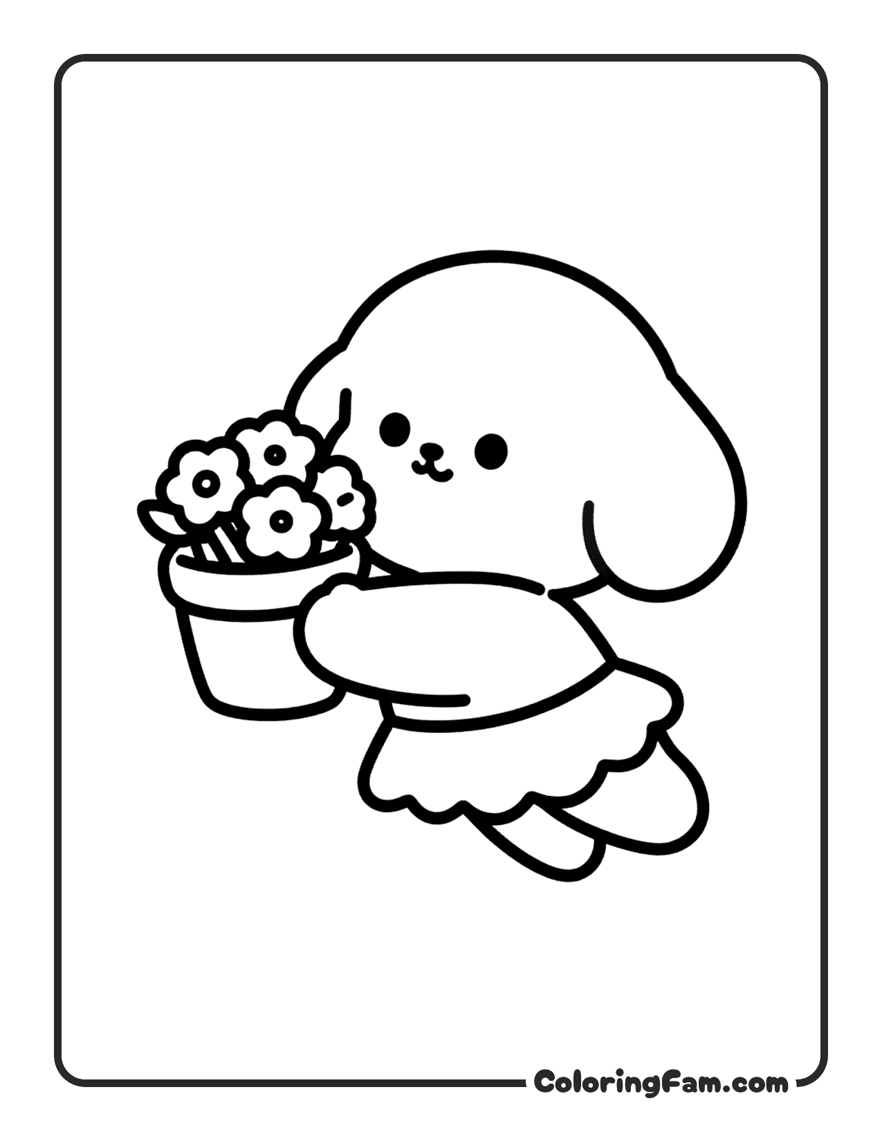 Skye Delivering Flowers Mother's Day coloring page