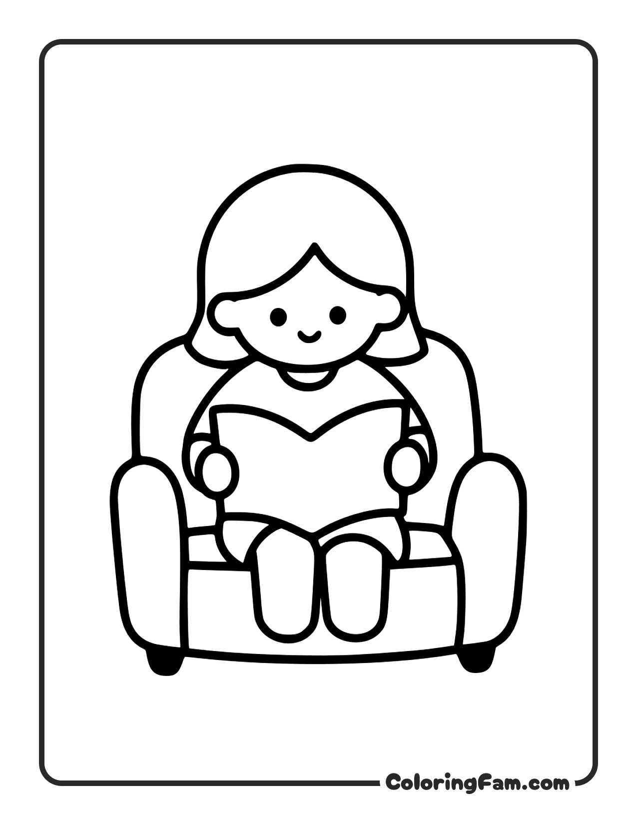 Mom Reading Bedtime Story To Child 2 coloring page