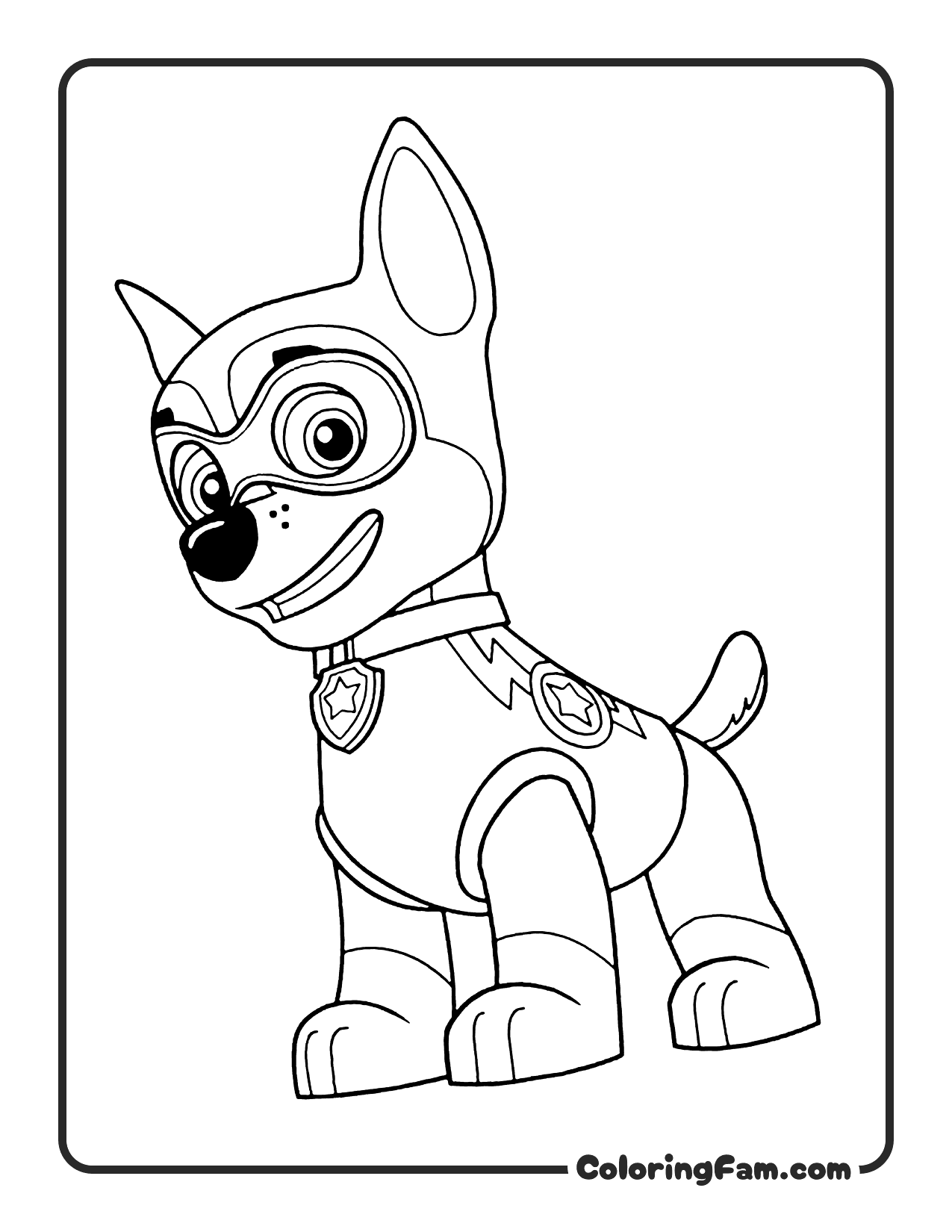 Chase Action Jumping coloring page