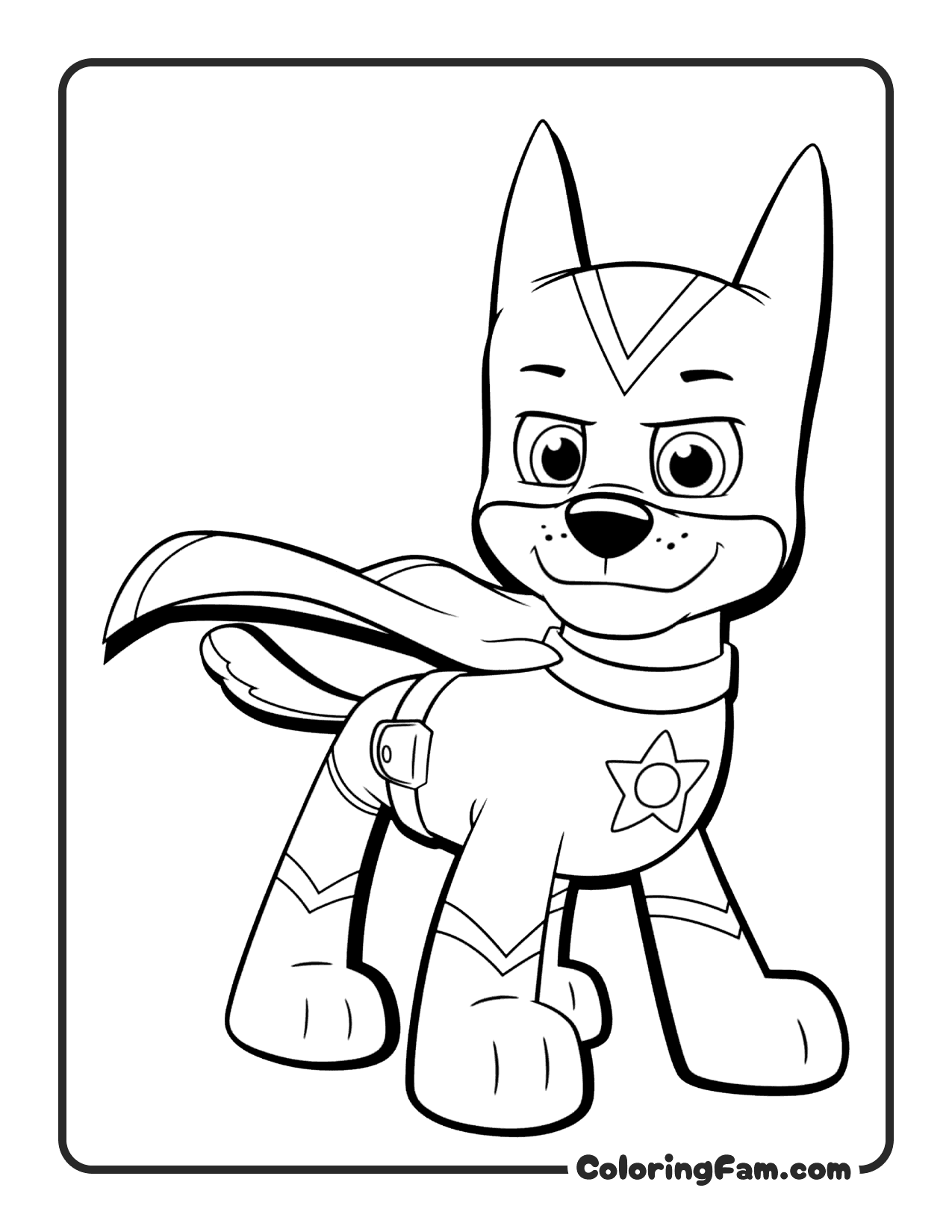Chase Alert Standing coloring page