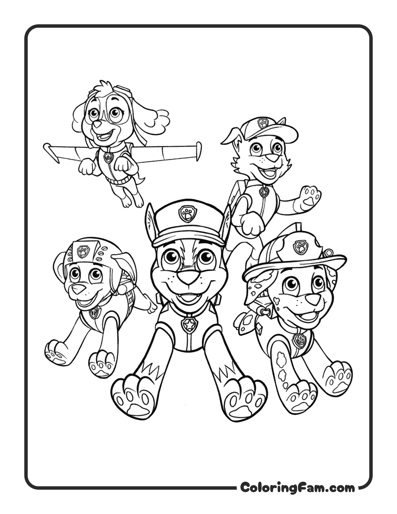 Chase Megaphone Orders coloring page