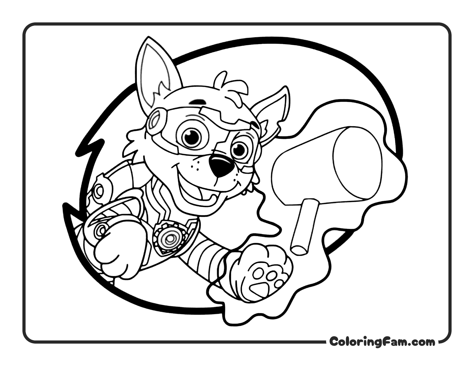 Chase Sprinting Action coloring page