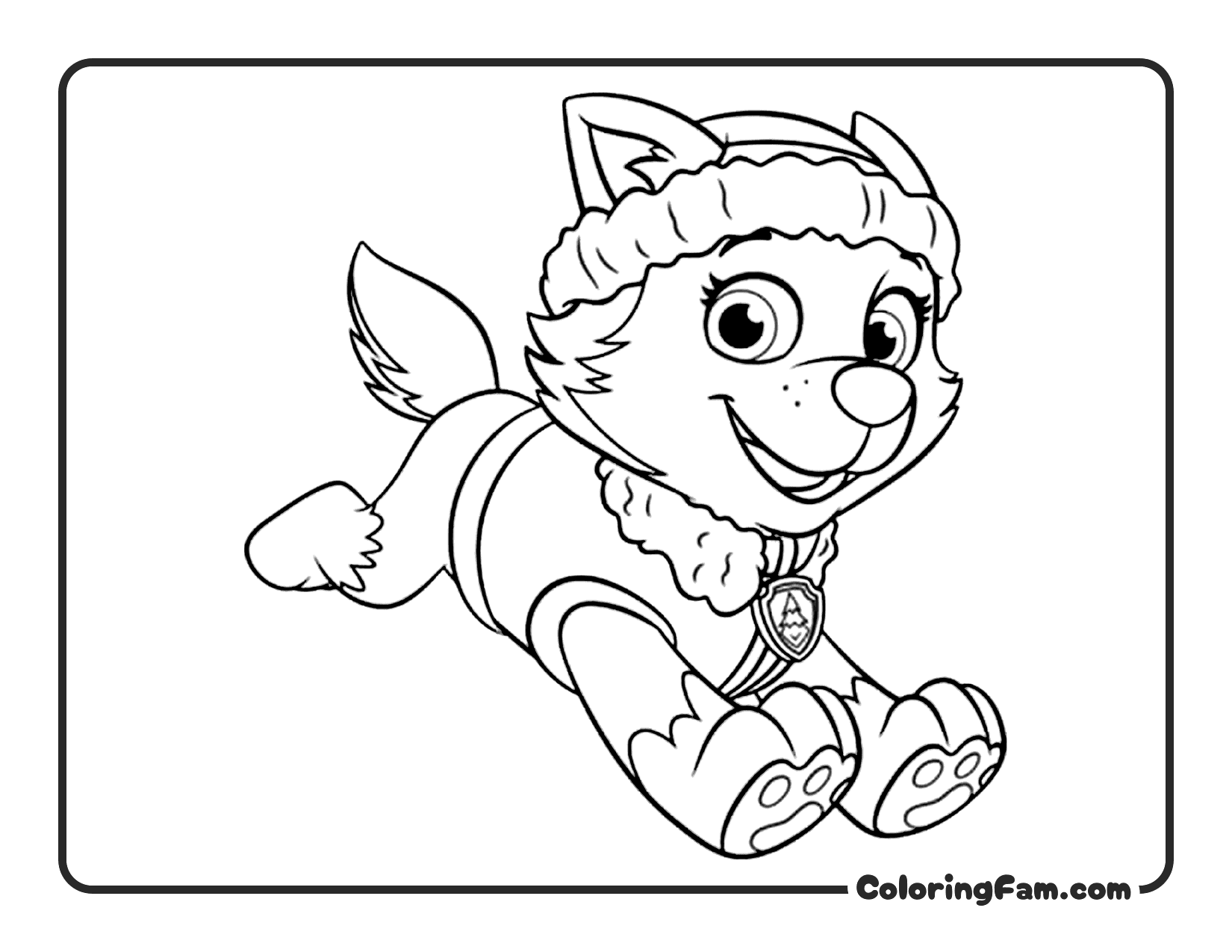Everest Running Determined coloring page