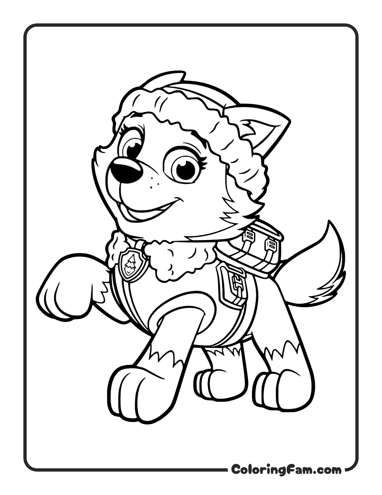 Everest Running Snow Gear coloring page