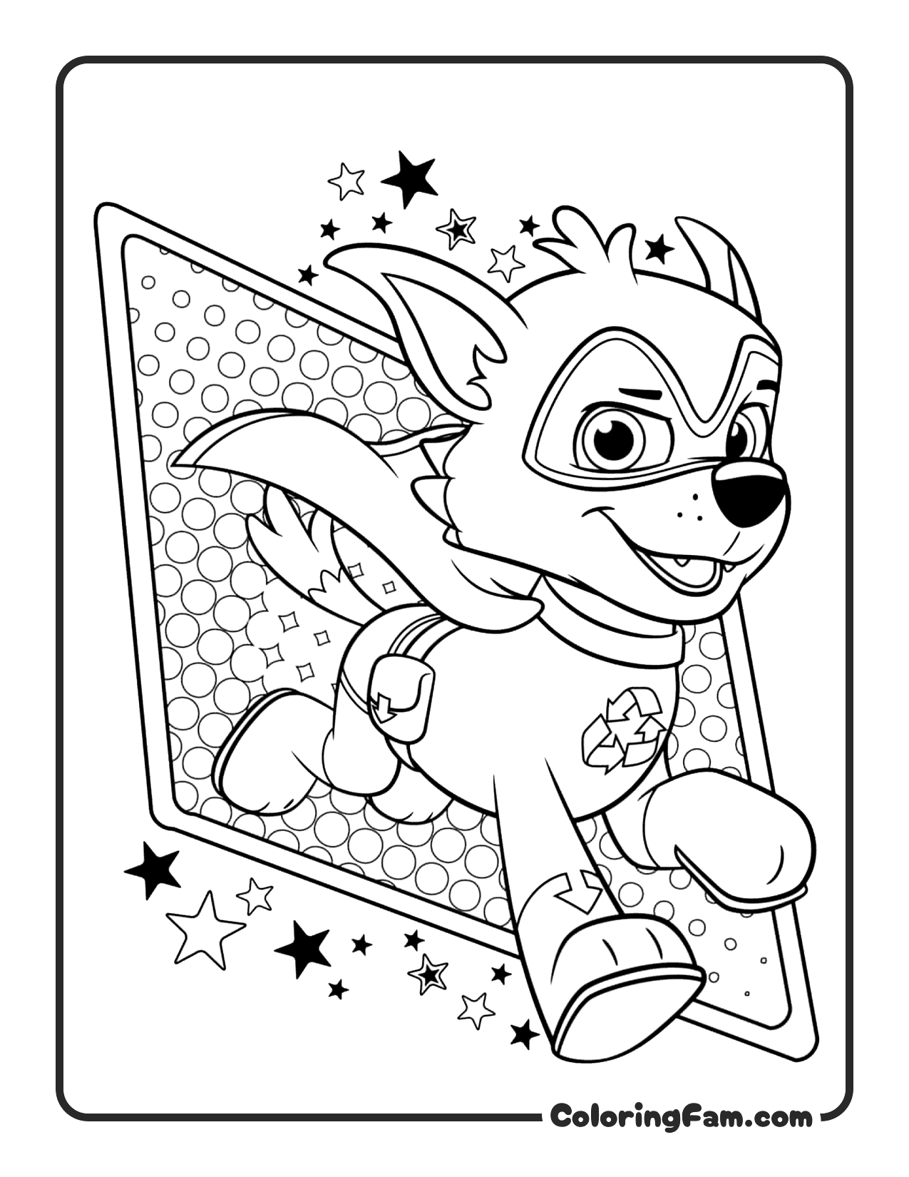 Marshall Close Up Portrait coloring page