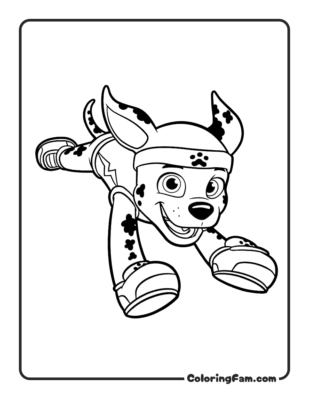 Marshall Fire Hose Action coloring page